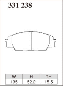 DIXCEL Front Brake Pads for Honda S2000 (AP1 / AP2)
