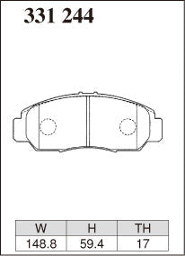 DIXCEL Front Brake Pads for Honda Accord (CL7/CL8) - Non-Euro R
