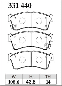 DIXCEL Front Brake Pads for Honda N-ONE e: (JG5)