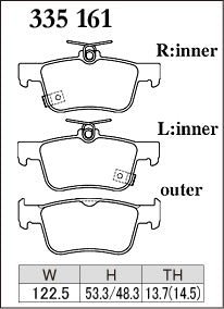 Dixcel Rear Brake Pads for Honda Civic Type R (FK8 / FL5)