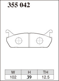 DIXCEL Rear Brake Pads for Mazda MX-5 (NA6C) / 323 (BG)