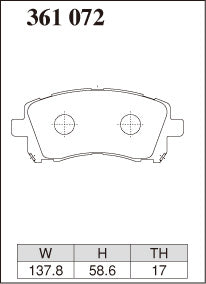 DIXCEL Front Brake Pads for Subaru WRX (GC8) / WRX STI (V3 / V4)
