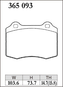 DIXCEL Rear Brake Pads for Subaru WRX STI 2018+ 2-Piston (VAB)