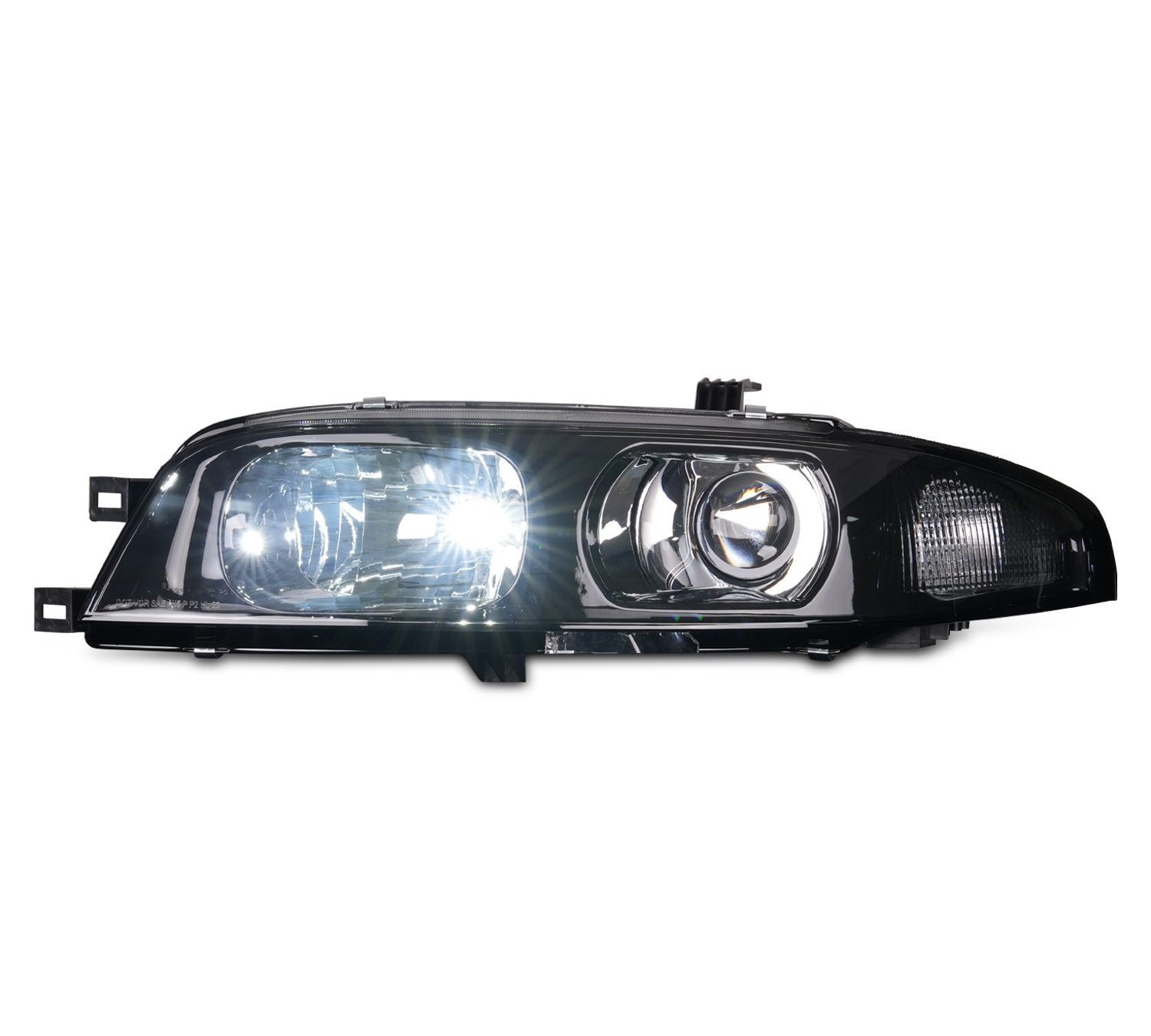 JDM BLACK OE PROJECTOR HEADLIGHTS FOR NISSAN SKYLINE R33 GTS25 GTS SERIES 1&3 HEAD LIGHTS - iilumo