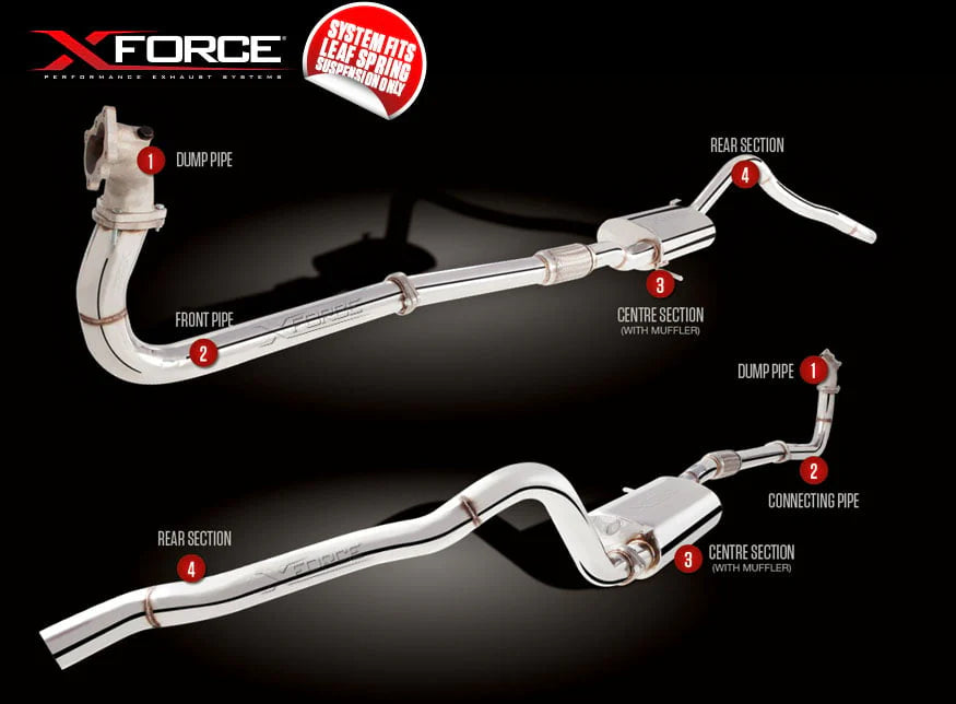 Xforce Nissan Patrol GU Y61 Wagon 4.2L TD Turbo Back Exhaust with Cat Converter - iilumolab