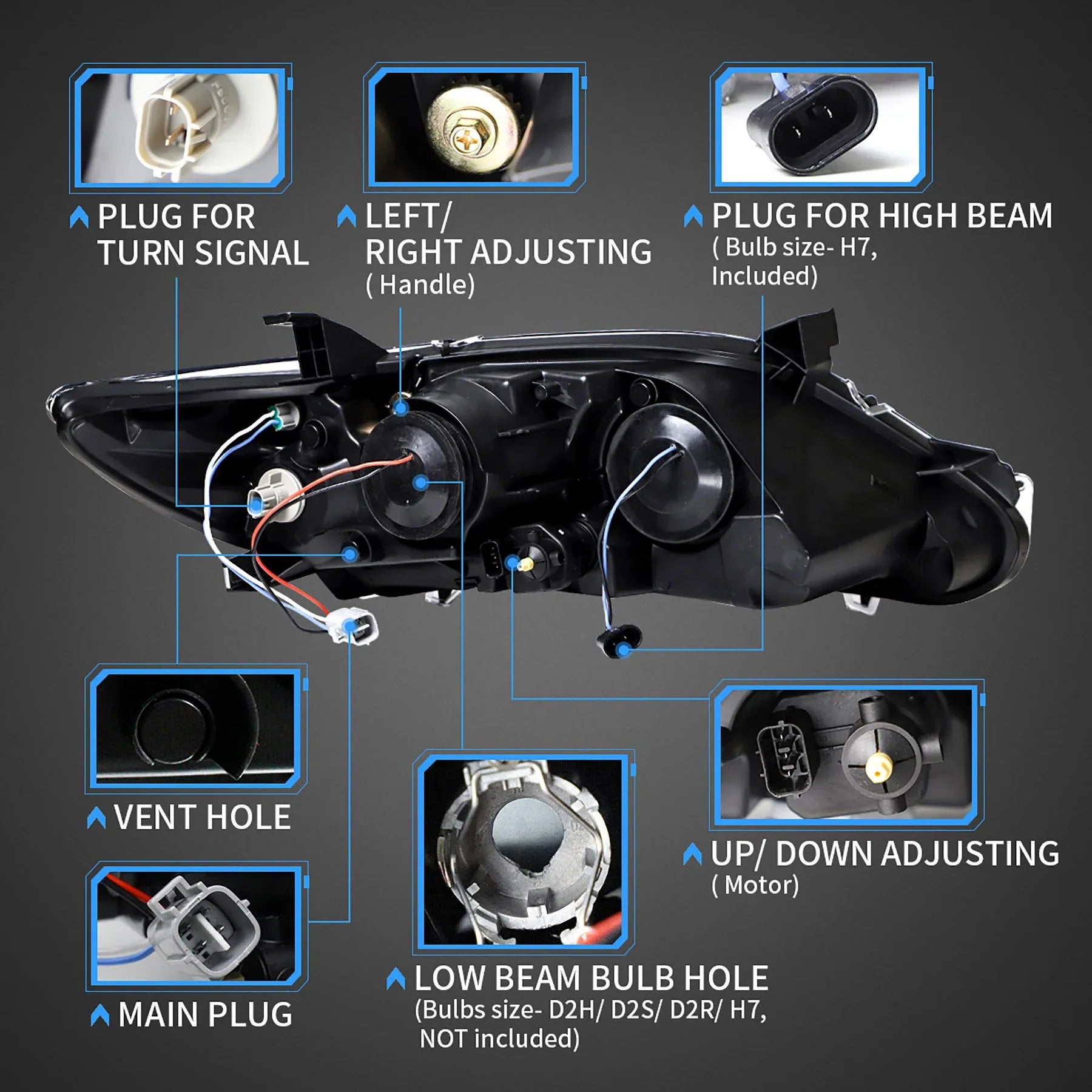 2009-2011 TOYOTA CAMRY SEQUENTIAL LED HEADLIGHTS