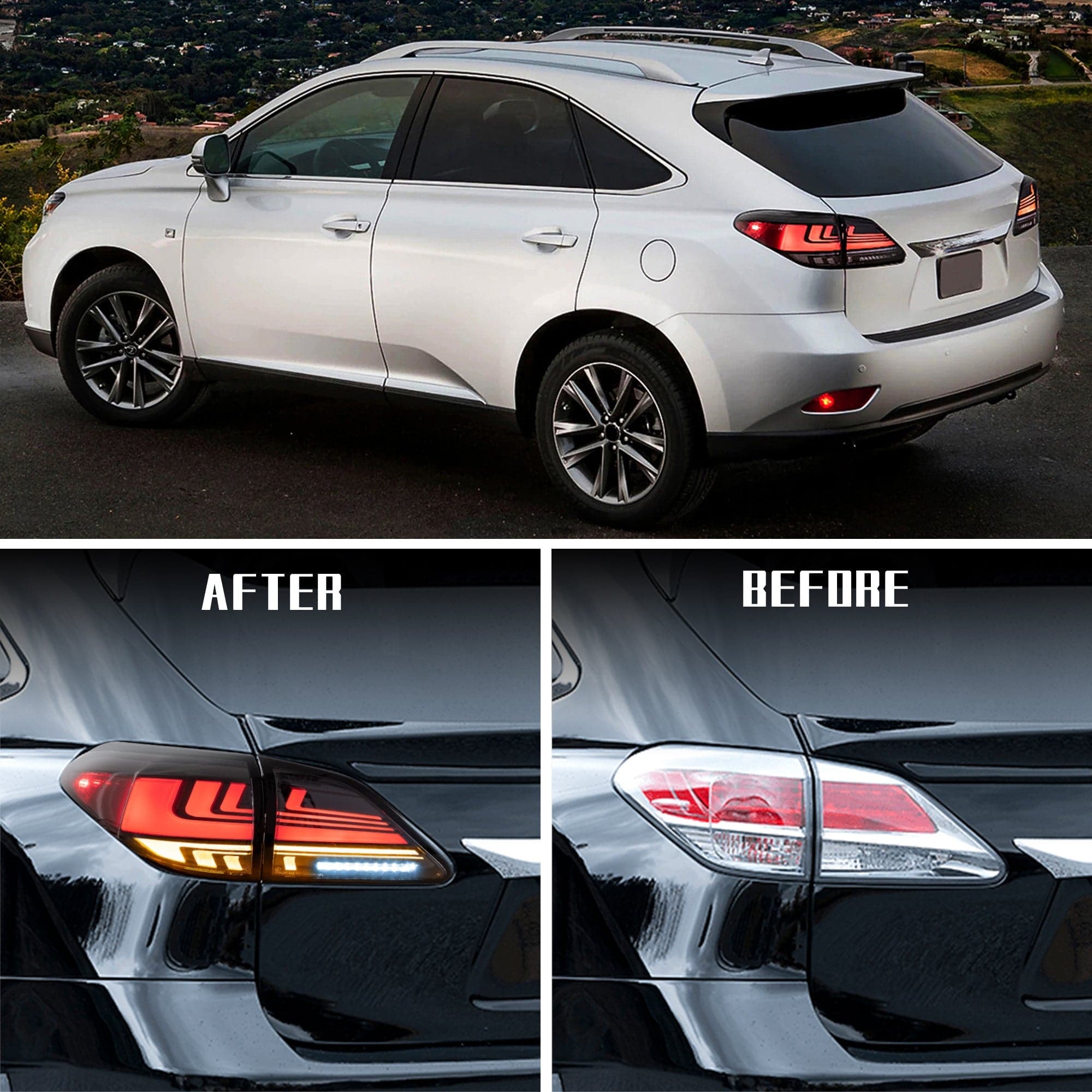 2009-2014 LEXUS RX270 RX330 RX350 RX450H LED DYNAMIC TAIL LIGHTS - iilumolab