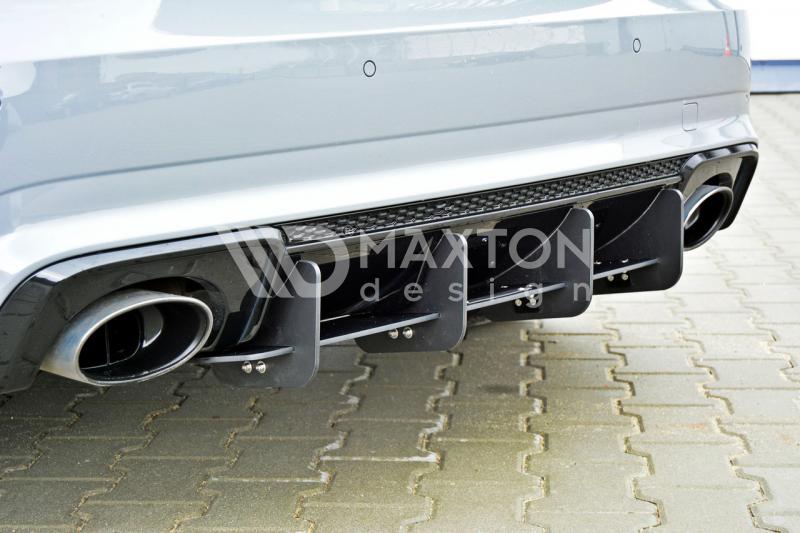 Maxton Design Audi RS3 8V Sportback Front Splitter Lip v2 + Side Skirts + Diffuser