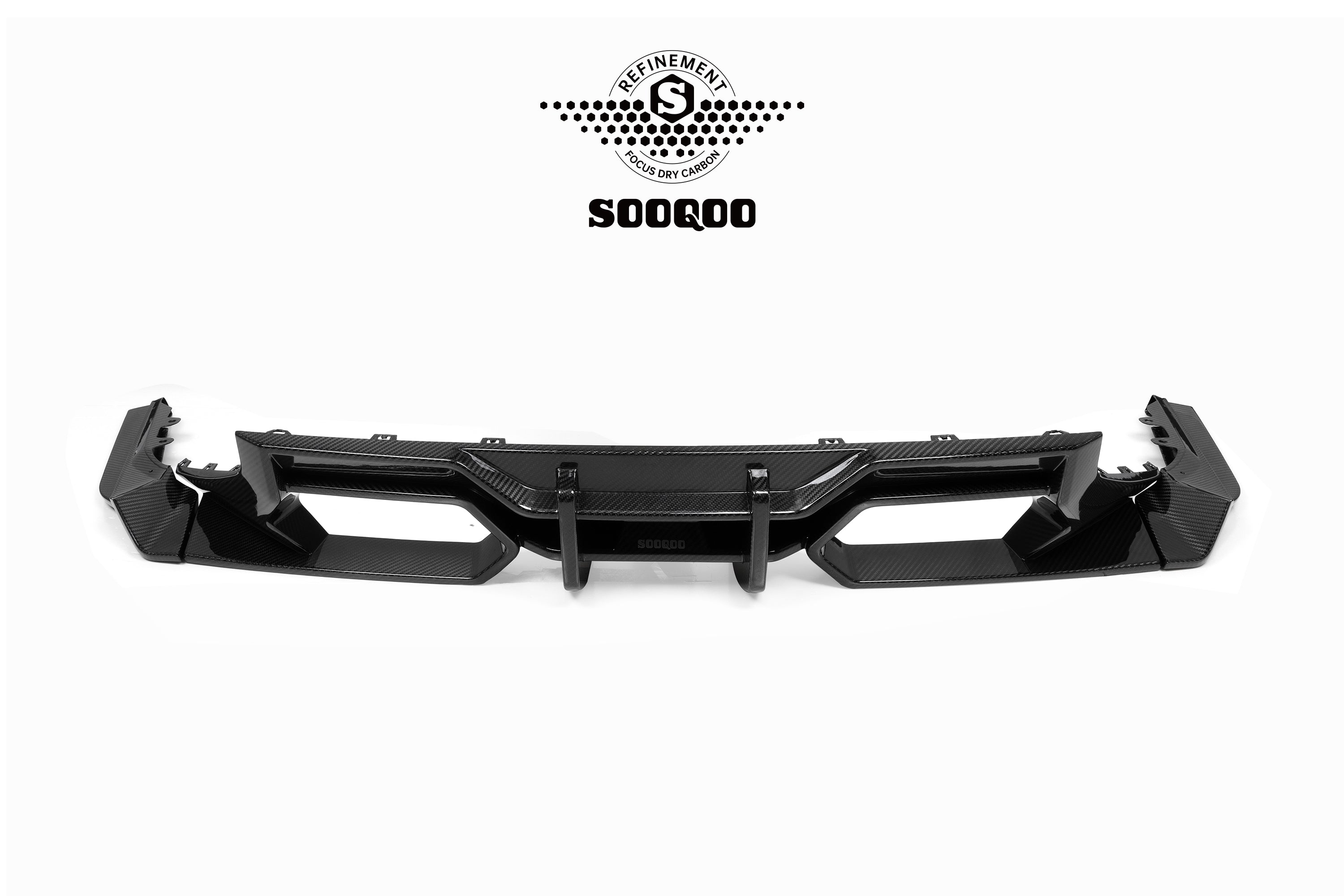 Sooqoo Pre Pregged Dry Carbon Fiber Rear Diffuser for BMW M2 G87 2023+