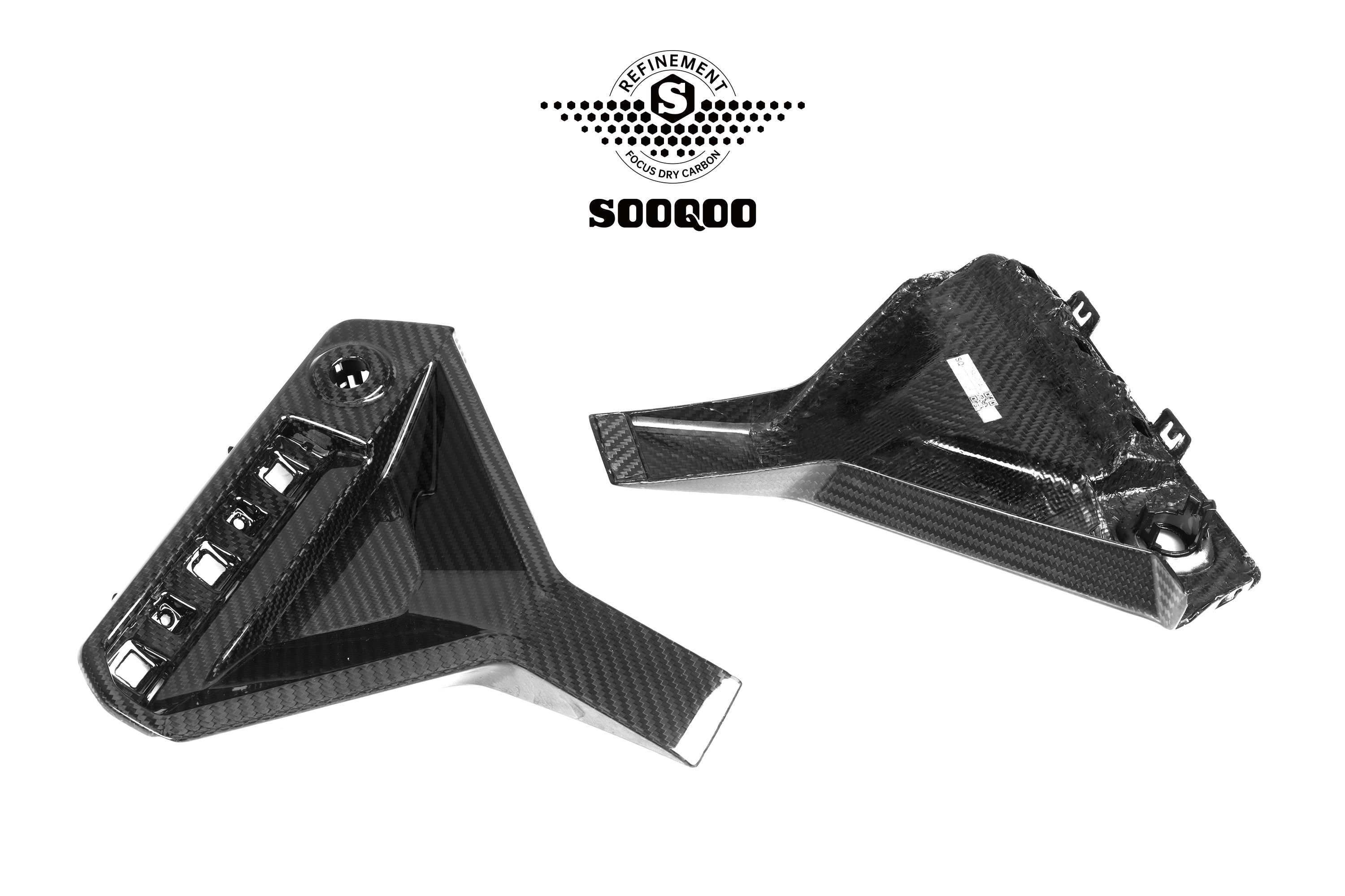 Sooqoo Pre Pregged Dry Carbon Fiber Rear Bumper Attachments for BMW M2 G87 2023+