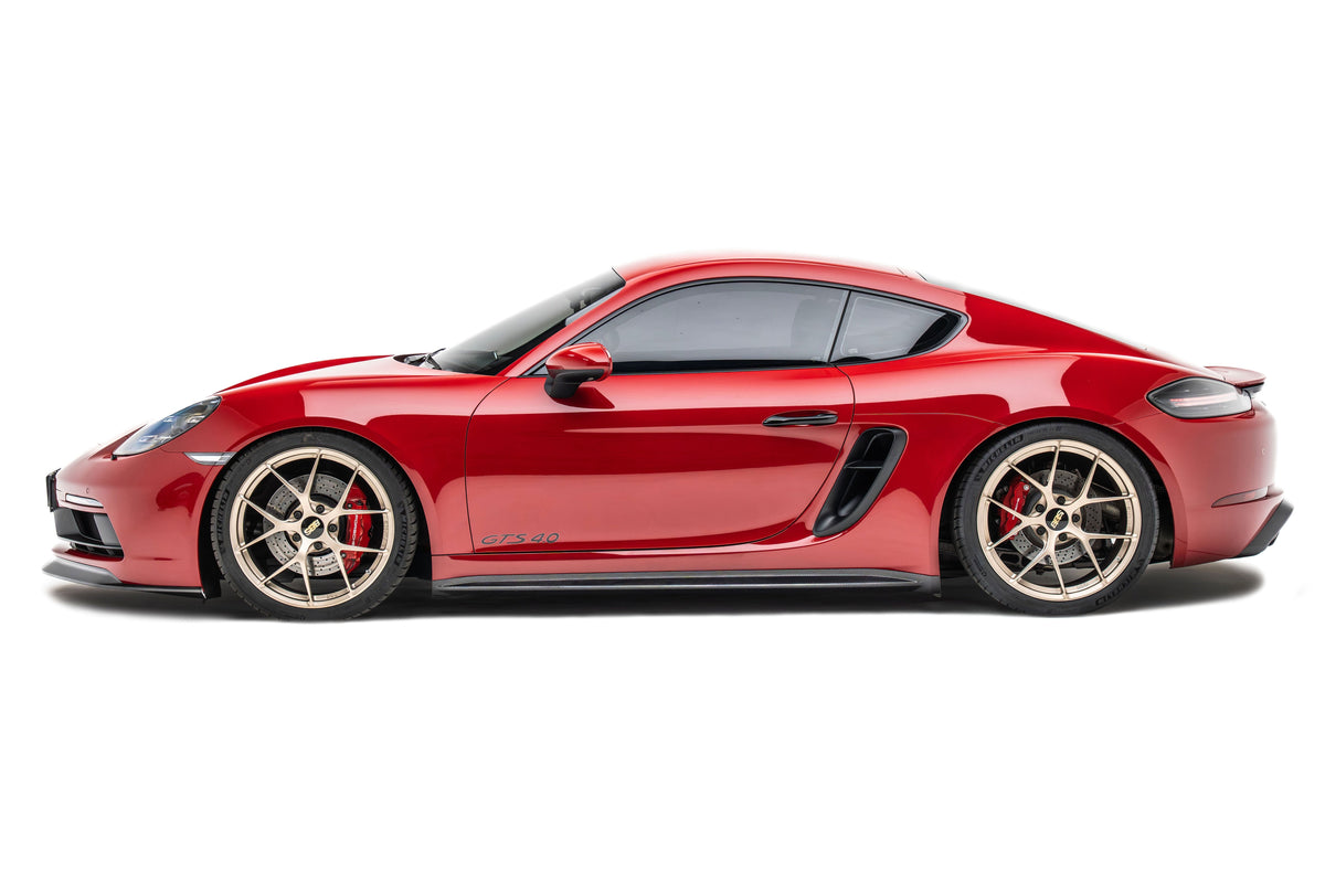 Pre Pregged Carbon Fiber Side Skirts for Porsche 718 Cayman/Boxster S,T,GTS,GTS 4.0,Spyder,GT4,GT4RS 981 982 2012-2025