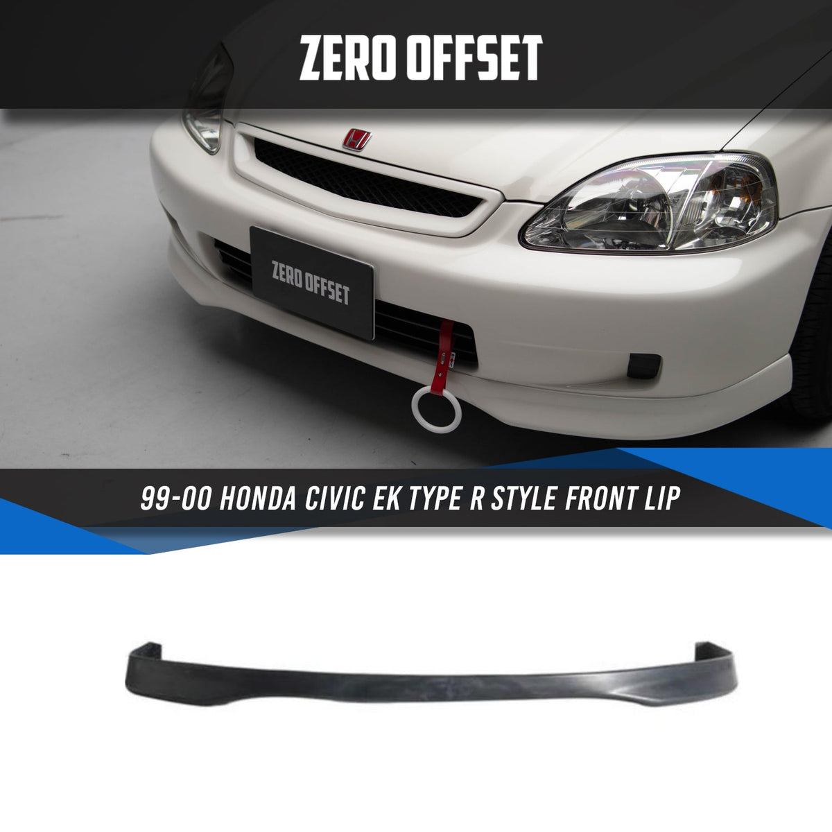 Type R Style Front Lip for Honda Civic EK 1999-2000
