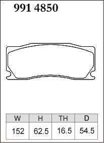 DIXCEL Brake Pads for Alcon CAR97 "MONO6" (16mm / 54mm)