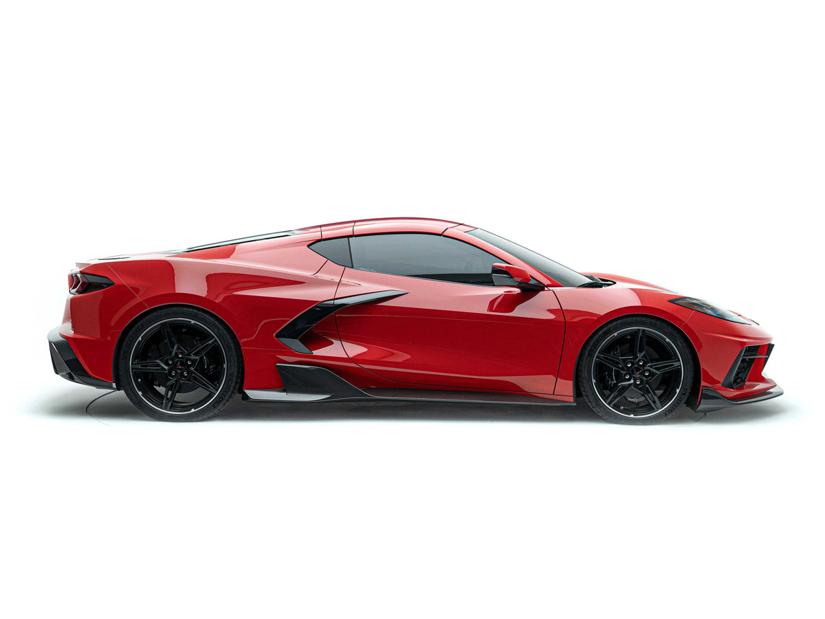 Corvette C8 Prepreg Carbon Fiber Side Skirts 2020+