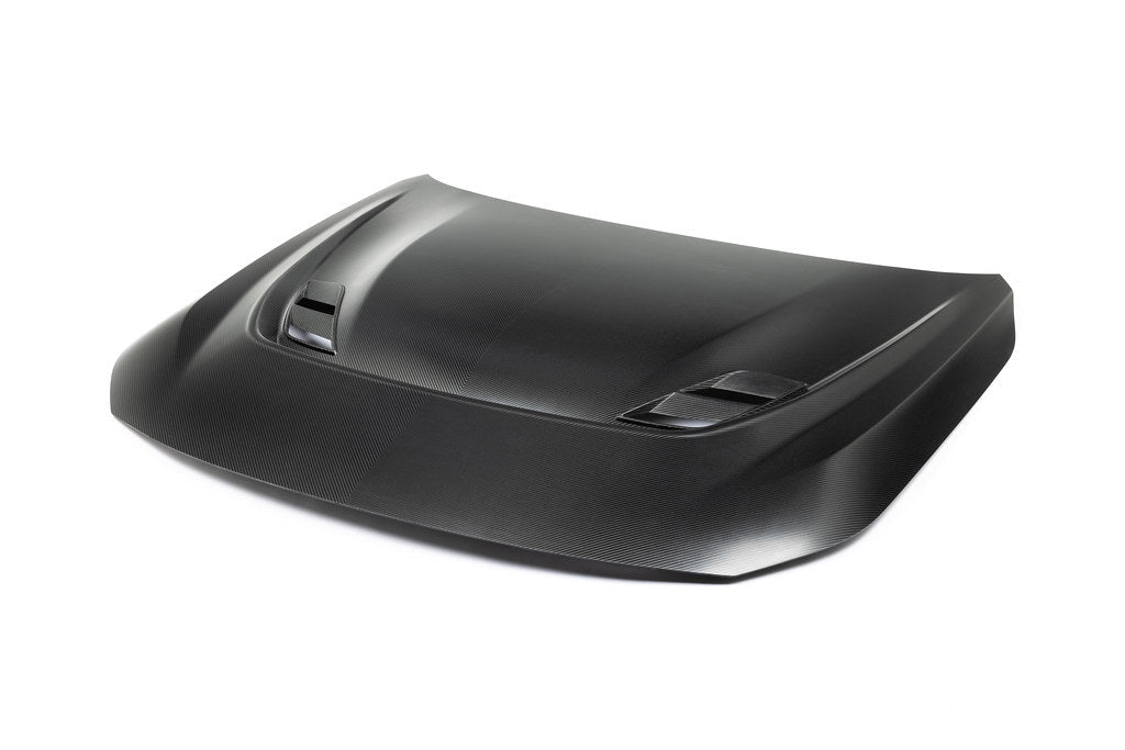 Alpha-N G87 M2 Carbon Vented Hood for Clubsport, exterior view showing lightweight carbon material and vented design.