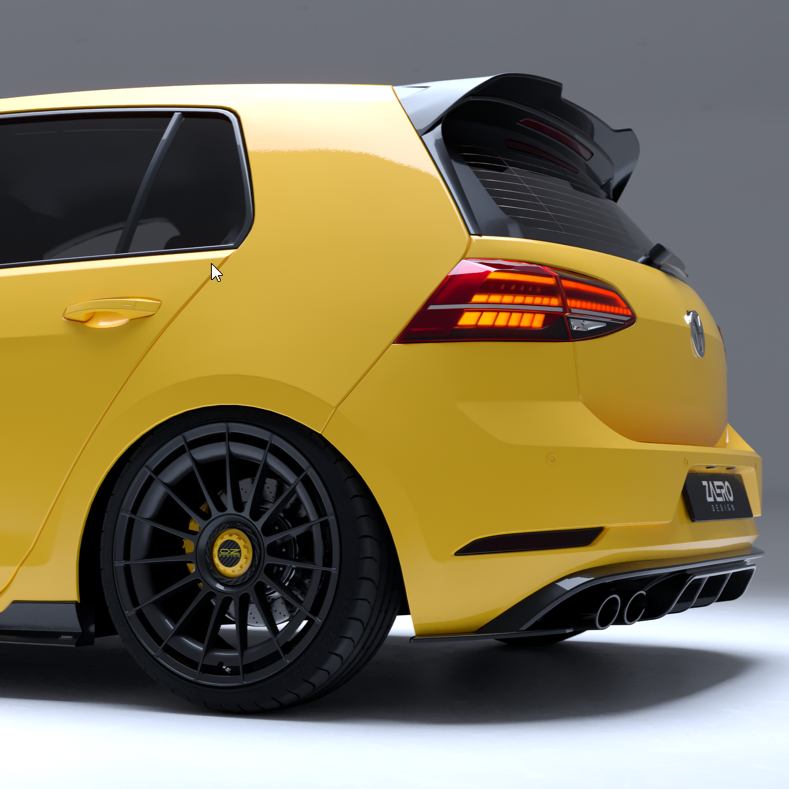 Zaero Designs EVO-1 Rear Diffuser for Volkswagen Golf MK7.5R 2018-2021 - iilumolab