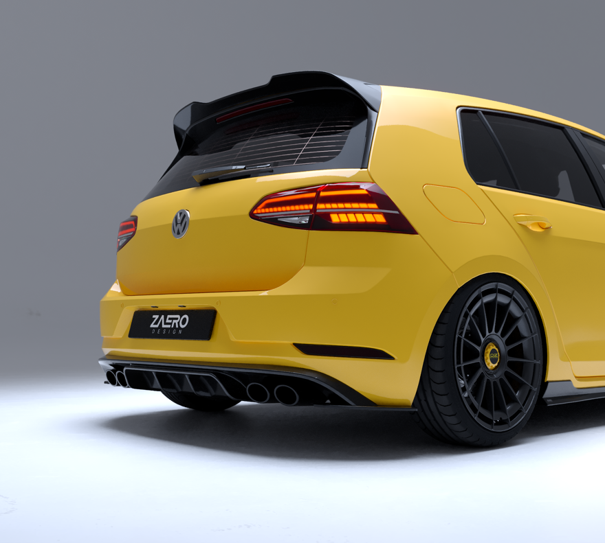 Zaero Designs EVO-1 Rear Diffuser for Volkswagen Golf MK7.5R 2018-2021