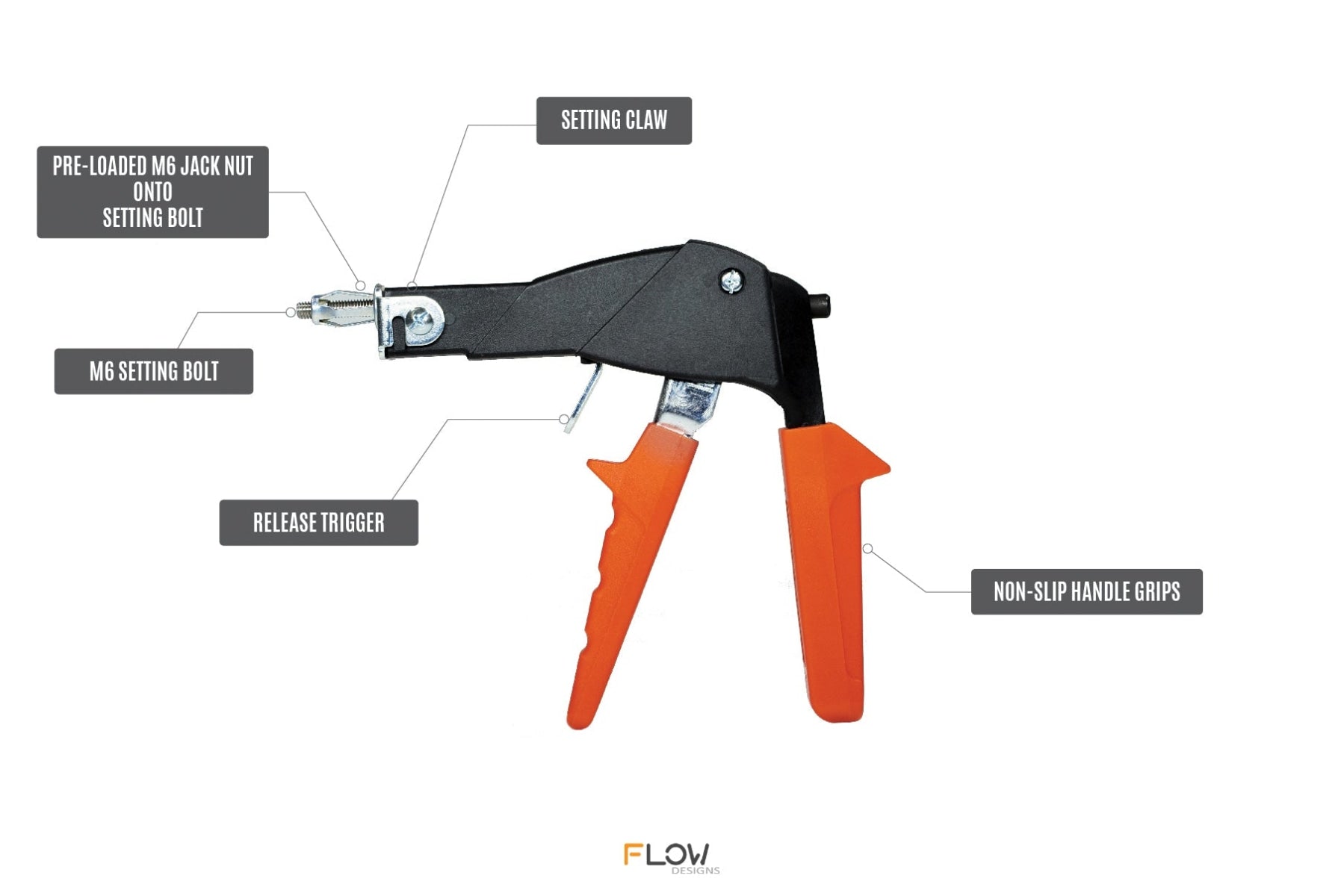 Flow Designs Heavy Duty Jack Nut Setting Gun - iilumolab