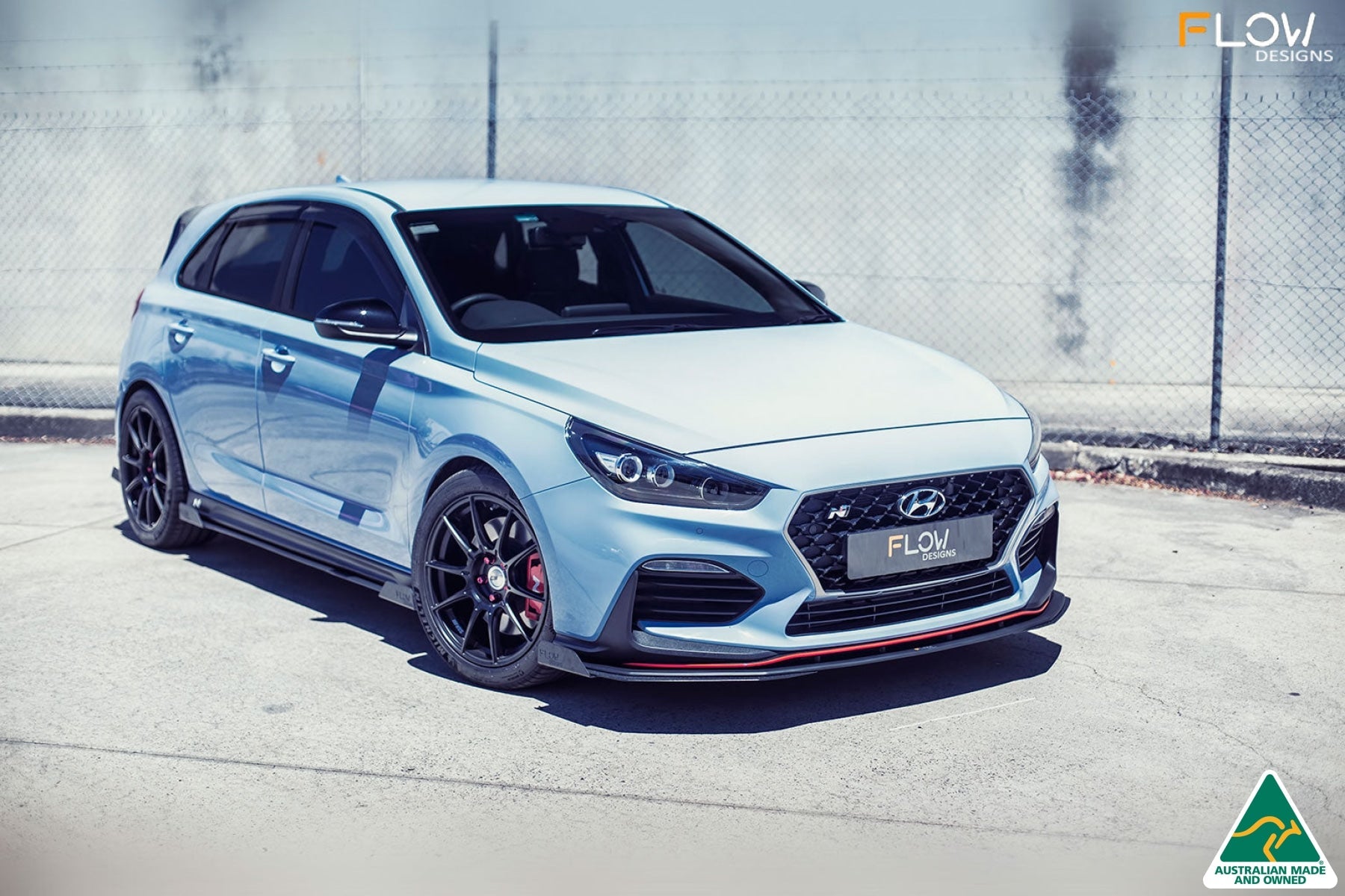 Flow Designs i30N Hatch PD (2018-2020) Front Lip Splitter Extensions (Pair) - iilumolab
