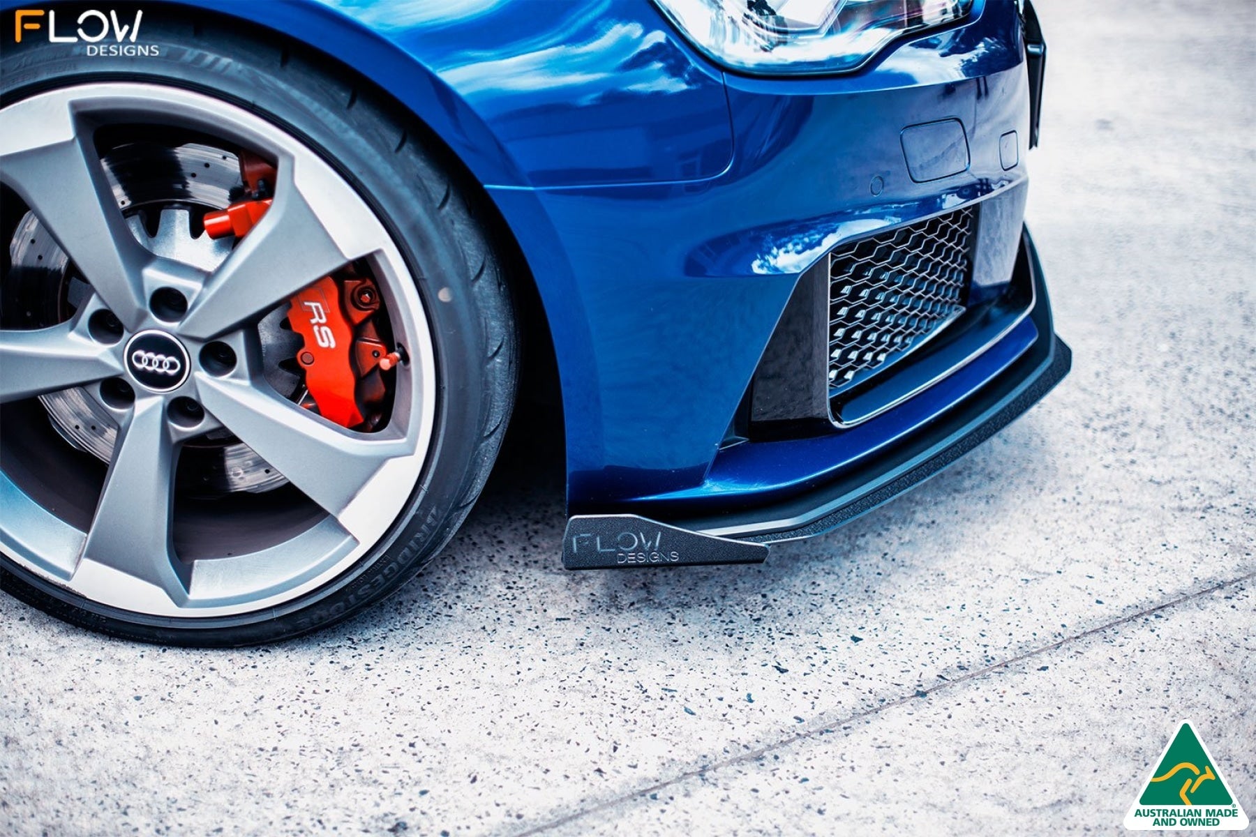 Flow Designs RS3 8V Sportback (Pre-Facelift) Front Lip Splitter V3 - iilumolab