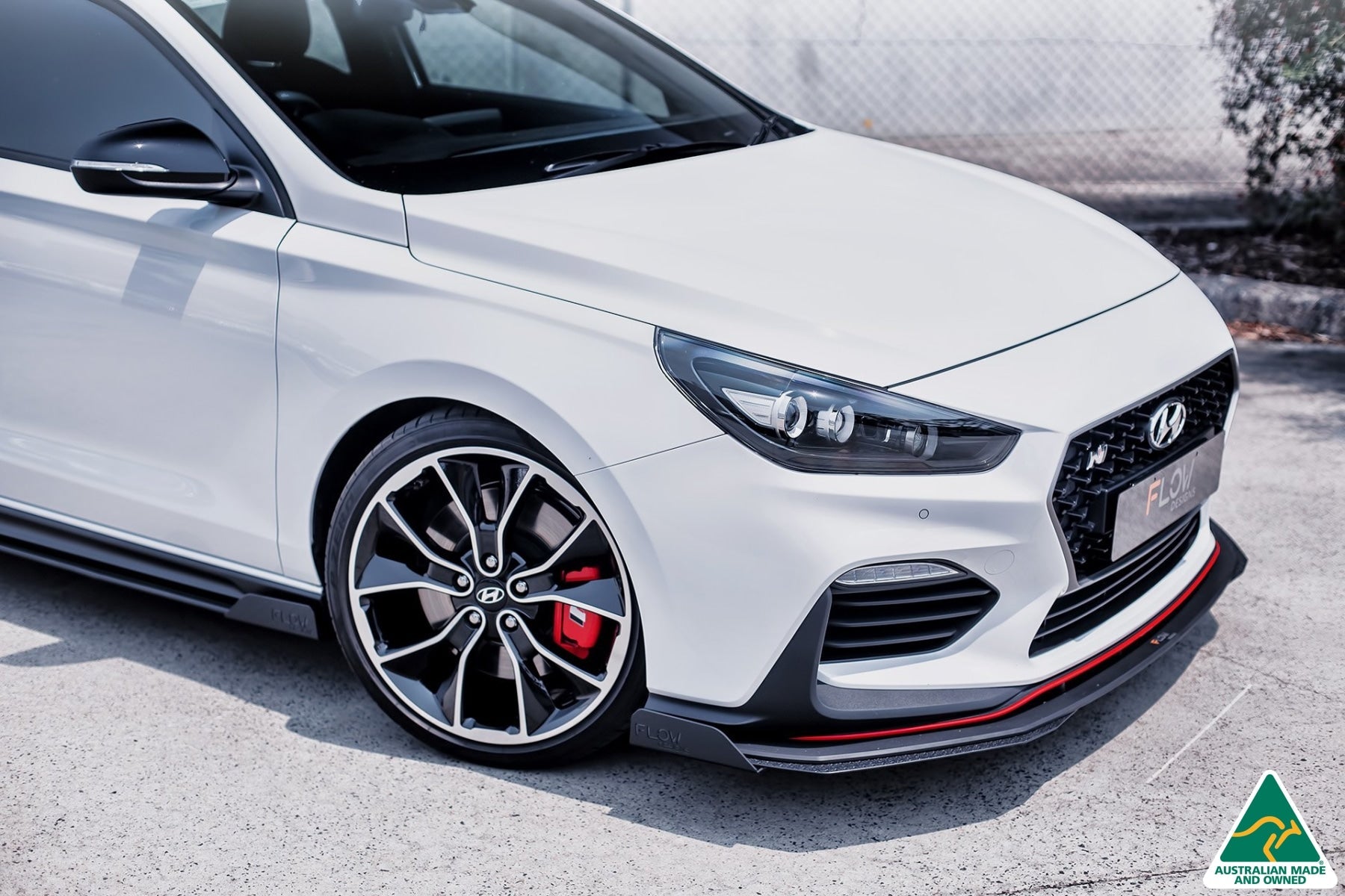 Flow Designs i30N Fastback PD Front Lip Splitter & Reinforcement Brackets - iilumolab