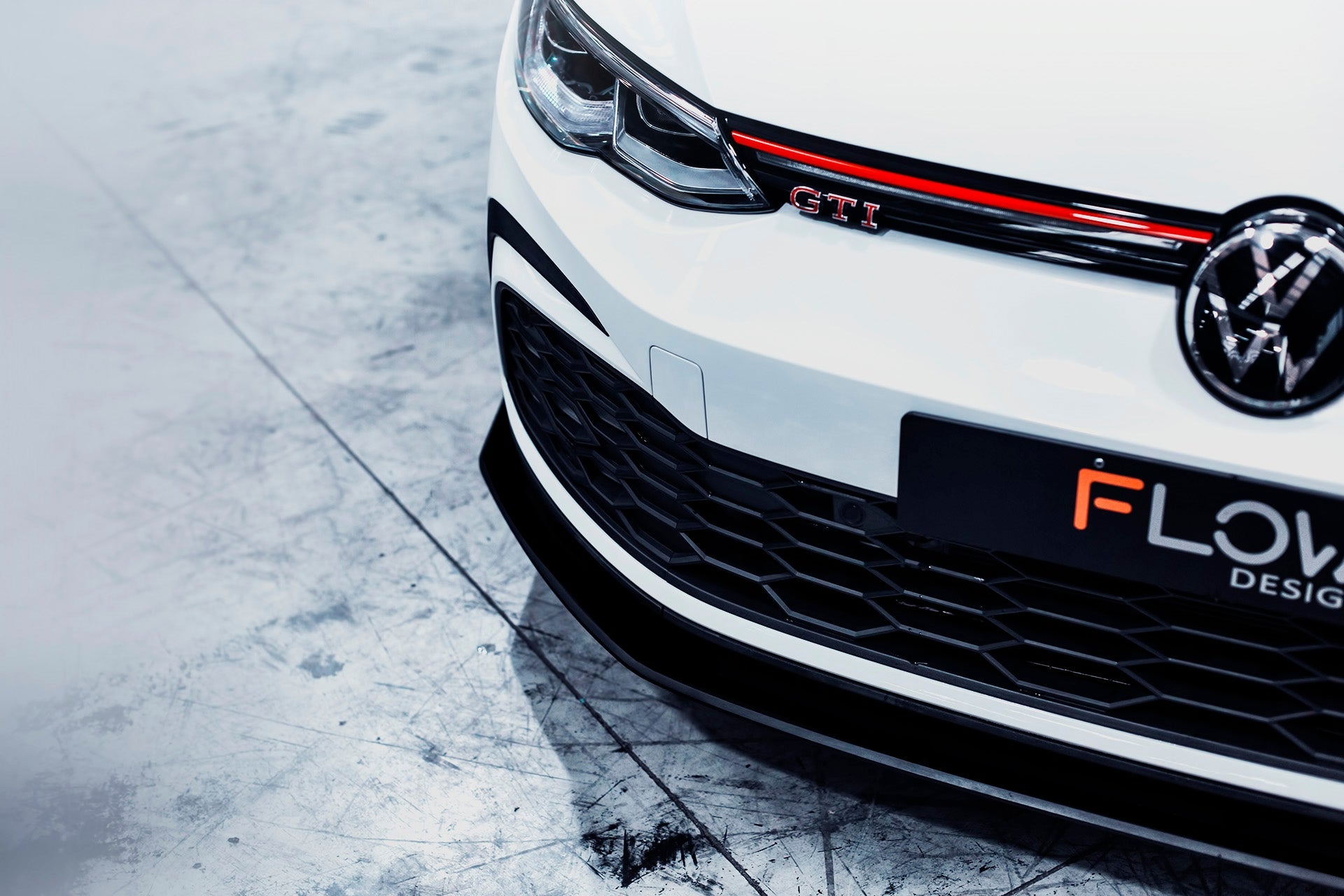 Flow Designs MK8 Golf GTI Front Lip Splitter & Bumper Reinforcement Plate - iilumolab