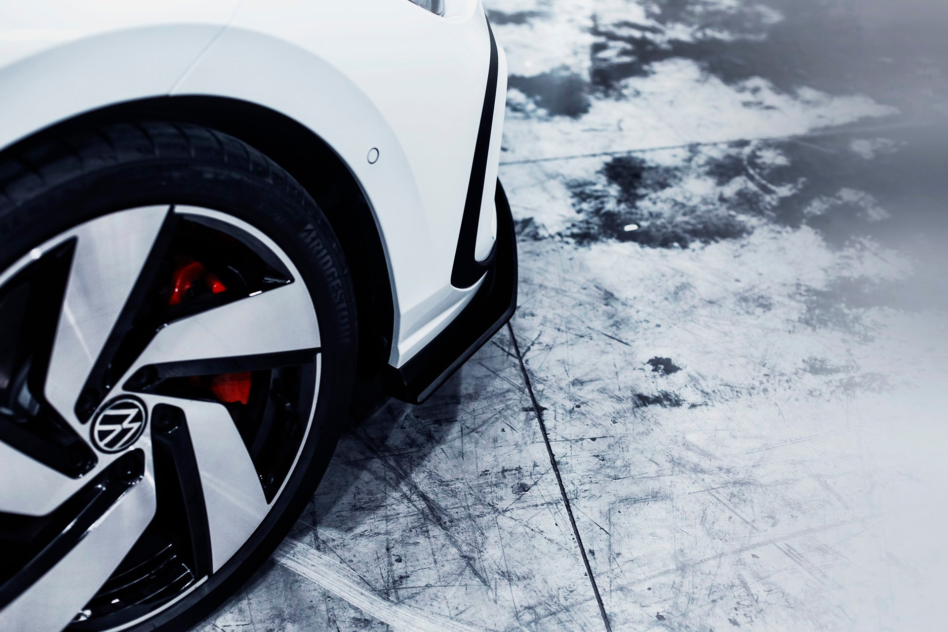 Flow Designs MK8 Golf GTI Front Lip Splitter & Bumper Reinforcement Plate - iilumolab