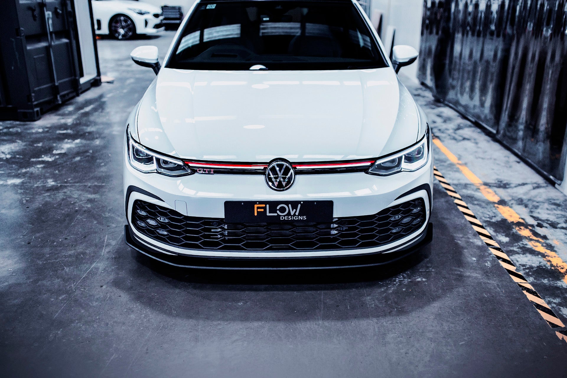 Flow Designs MK8 Golf GTI Front Lip Splitter & Bumper Reinforcement Plate - iilumolab