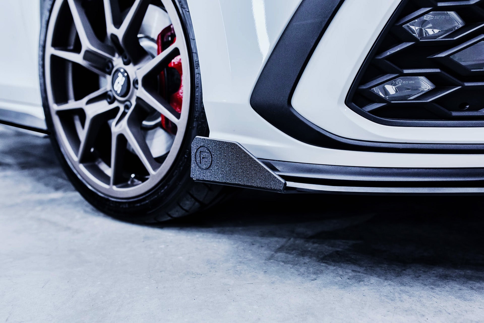 Flow Designs MK8 Golf GTI Front Lip Splitter & Bumper Reinforcement Plate - iilumolab