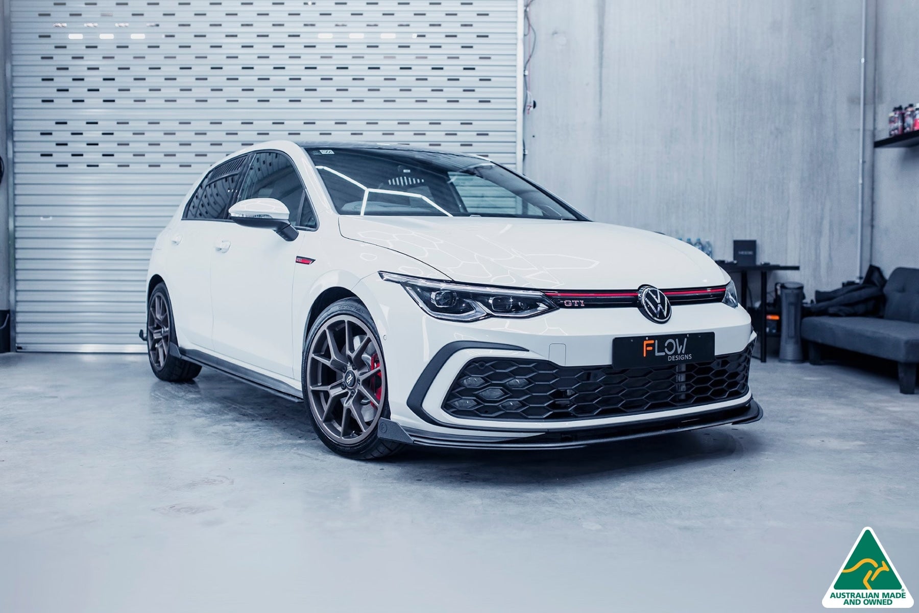Flow Designs MK8 Golf GTI Front Lip Splitter Extensions (Pair) - iilumolab