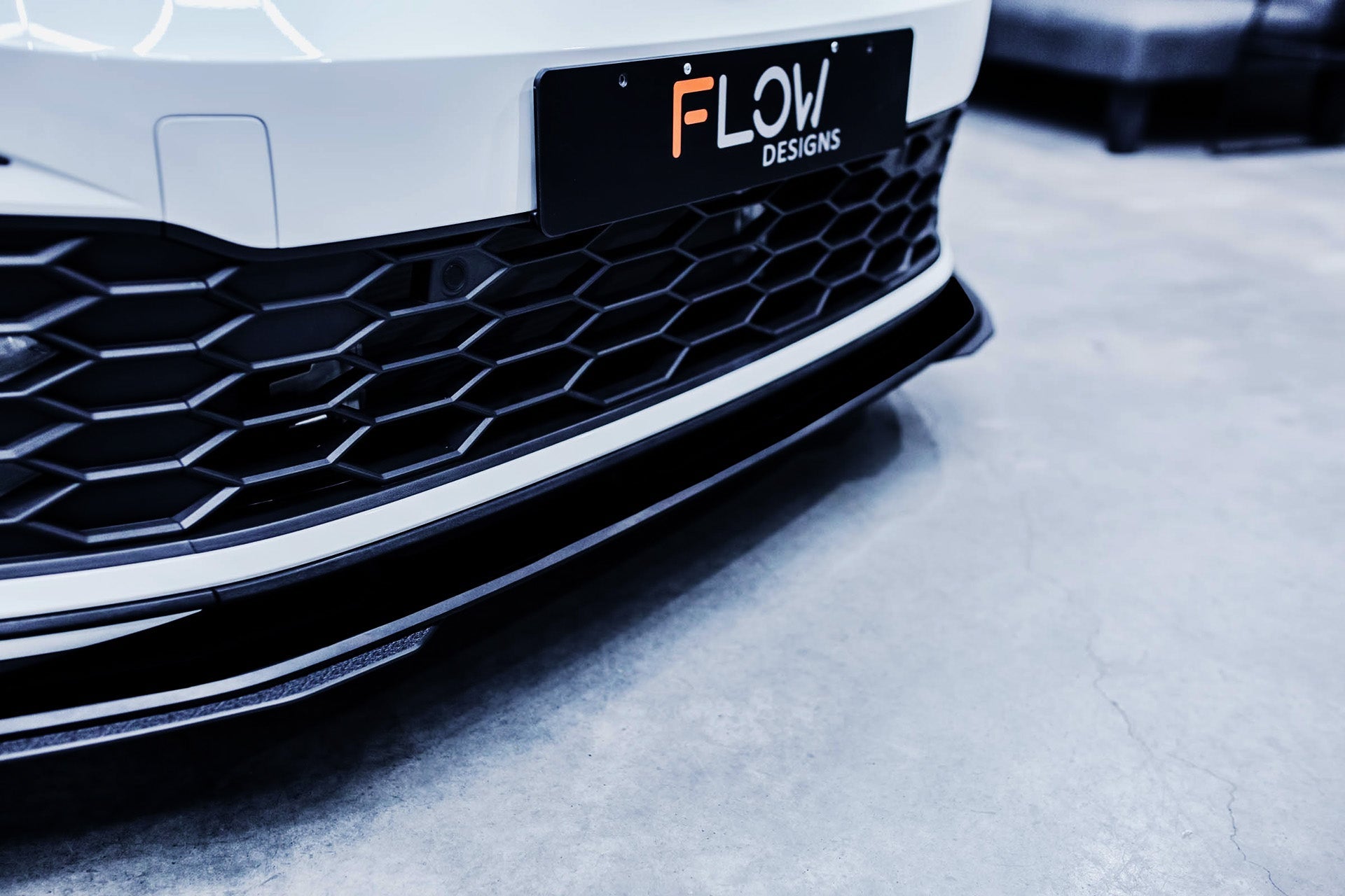 Flow Designs MK8 Golf GTI Front Lip Splitter & Bumper Reinforcement Plate - iilumolab