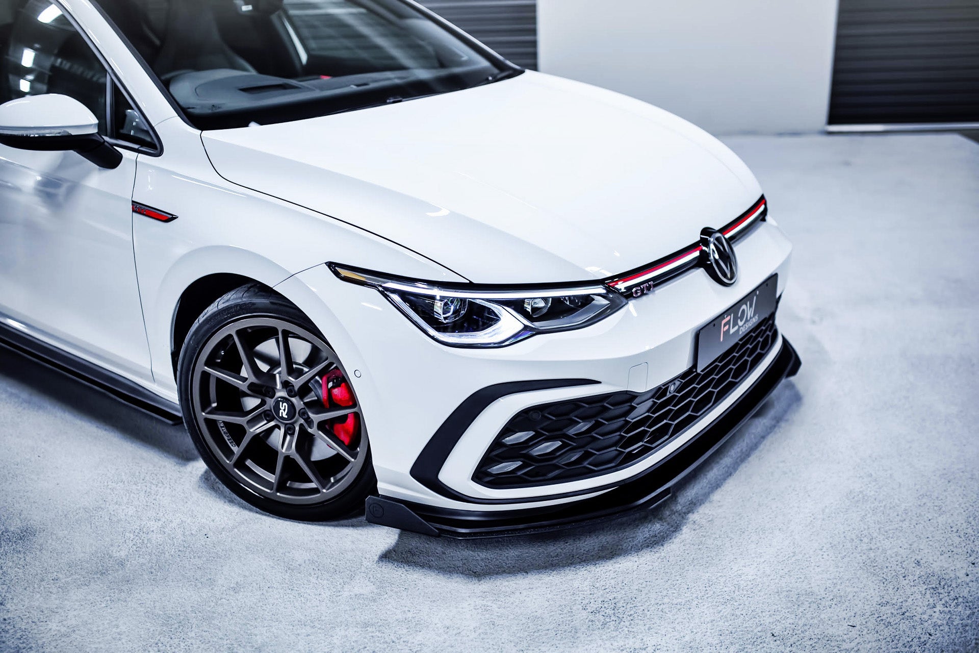 Flow Designs MK8 Golf GTI Front Lip Splitter & Bumper Reinforcement Plate - iilumolab