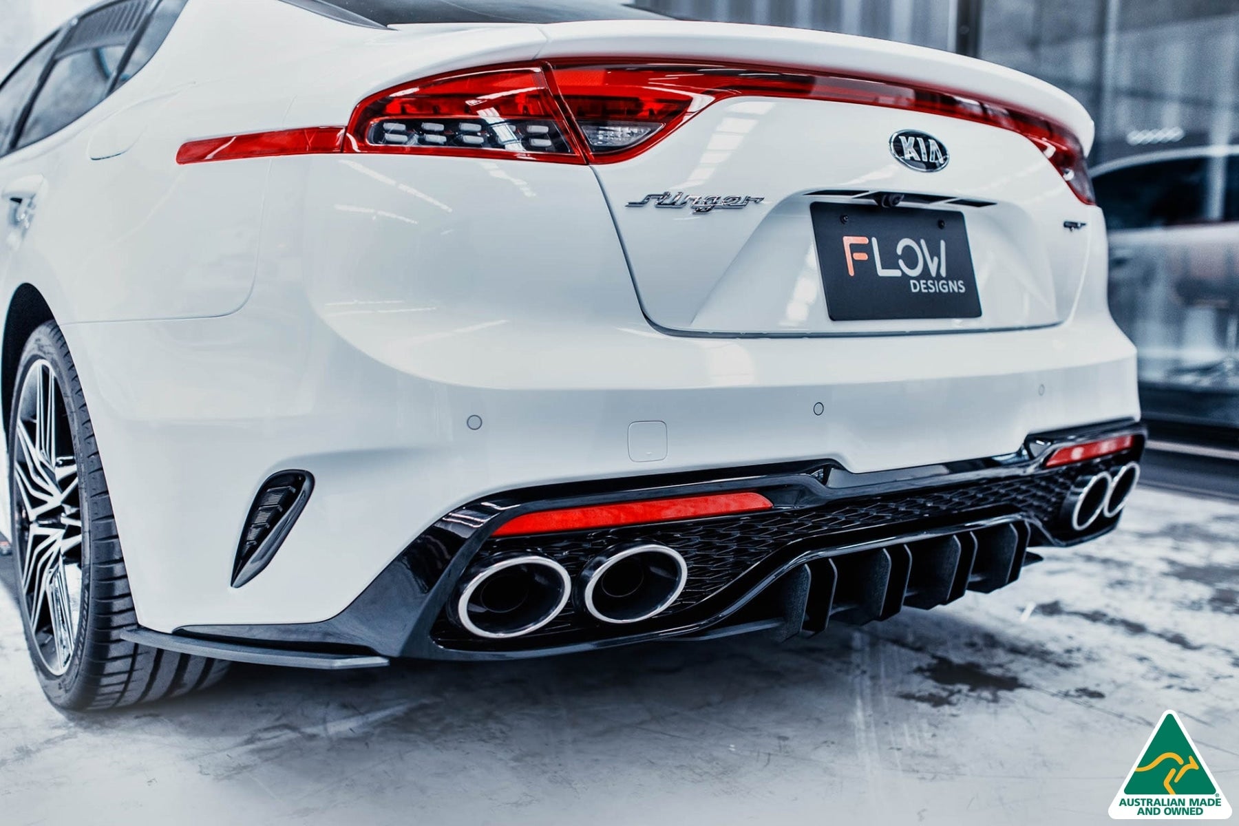 Flow Designs DISCONTINUED SANDED MATTE FINISH - Stinger CK GT 2023+ Flow-Lock Rear Diffuser - iilumolab