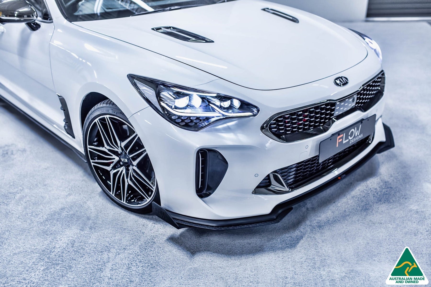 Flow Designs Stinger CK GT 2021-2022 Front Lip Splitter & Bumper Reinforcement Brackets - iilumolab