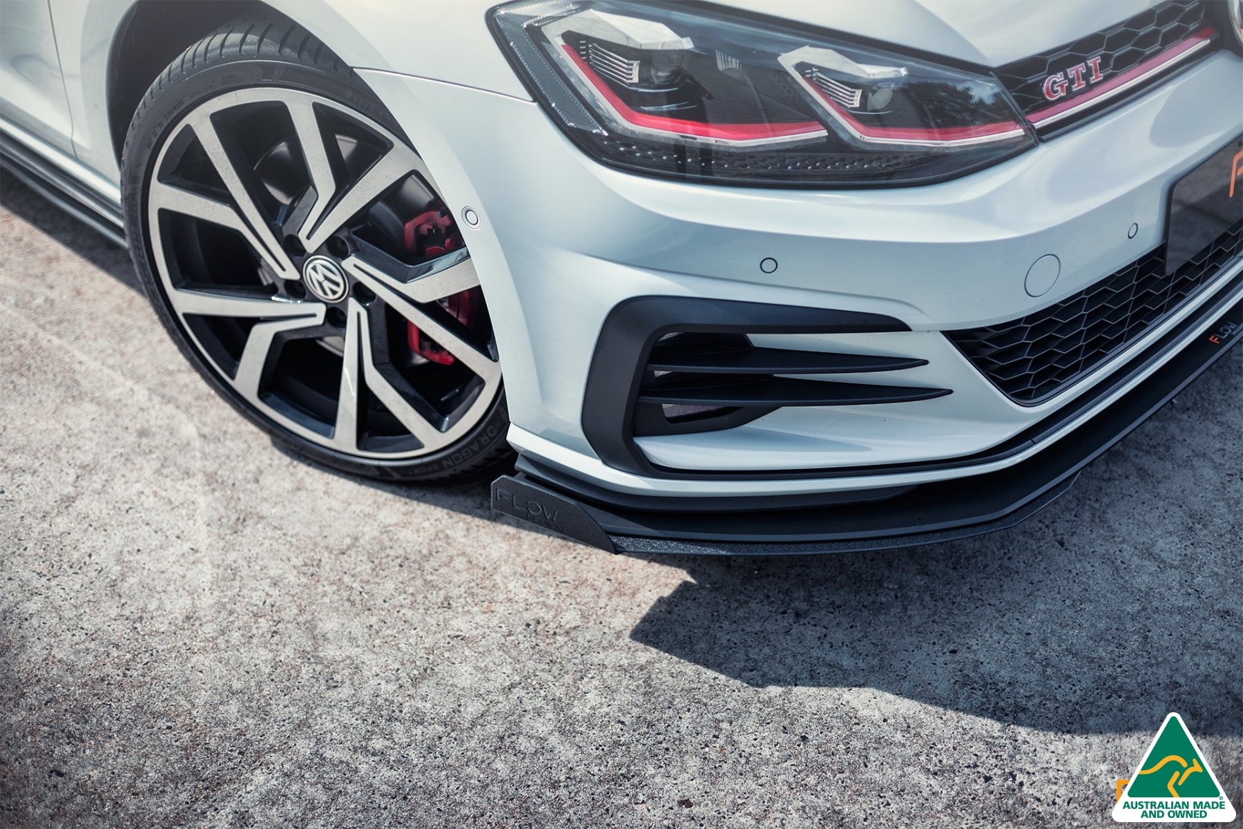 Flow Designs MK7 Golf GTI Front Lip Splitter & Bumper Reinforcement Bracket - iilumolab