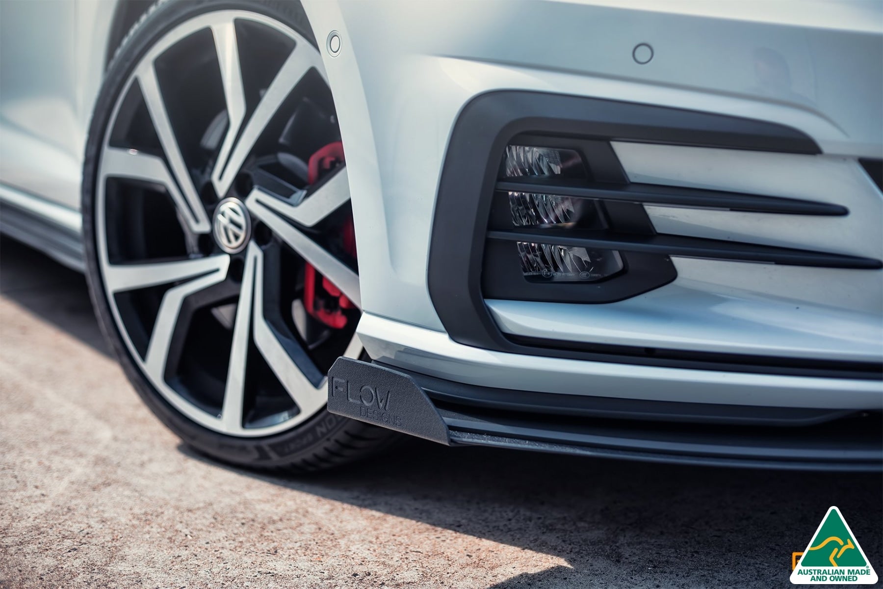 Flow Designs MK7 Golf GTI Front Lip Splitter & Bumper Reinforcement Bracket - iilumolab