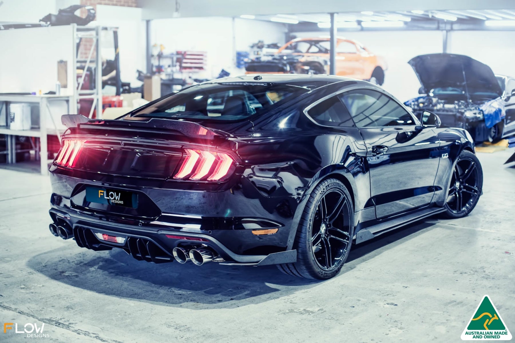 Flow Designs GT Mustang S550 FN Rear Spats (Pair) - iilumolab