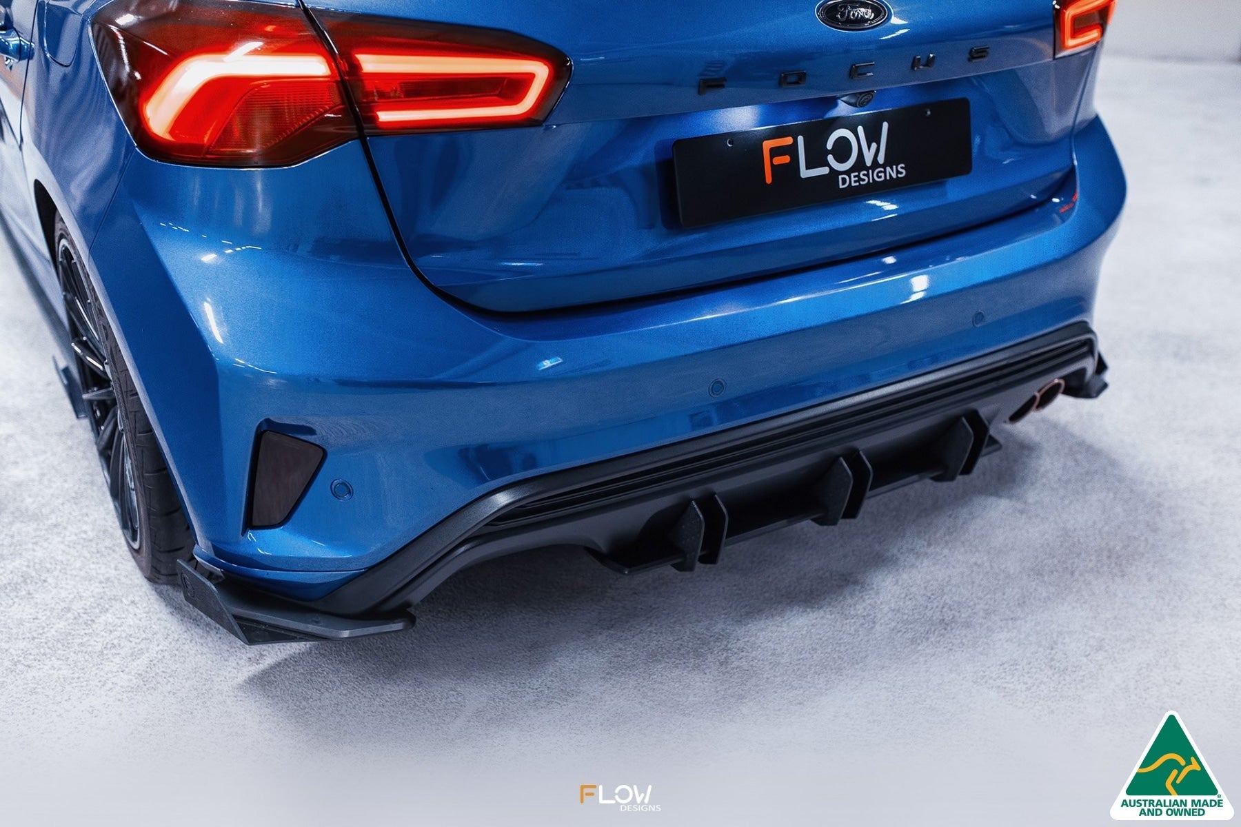 Flow Designs MK4 Focus ST-Line Flow-Lock Rear Diffuser - iilumolab
