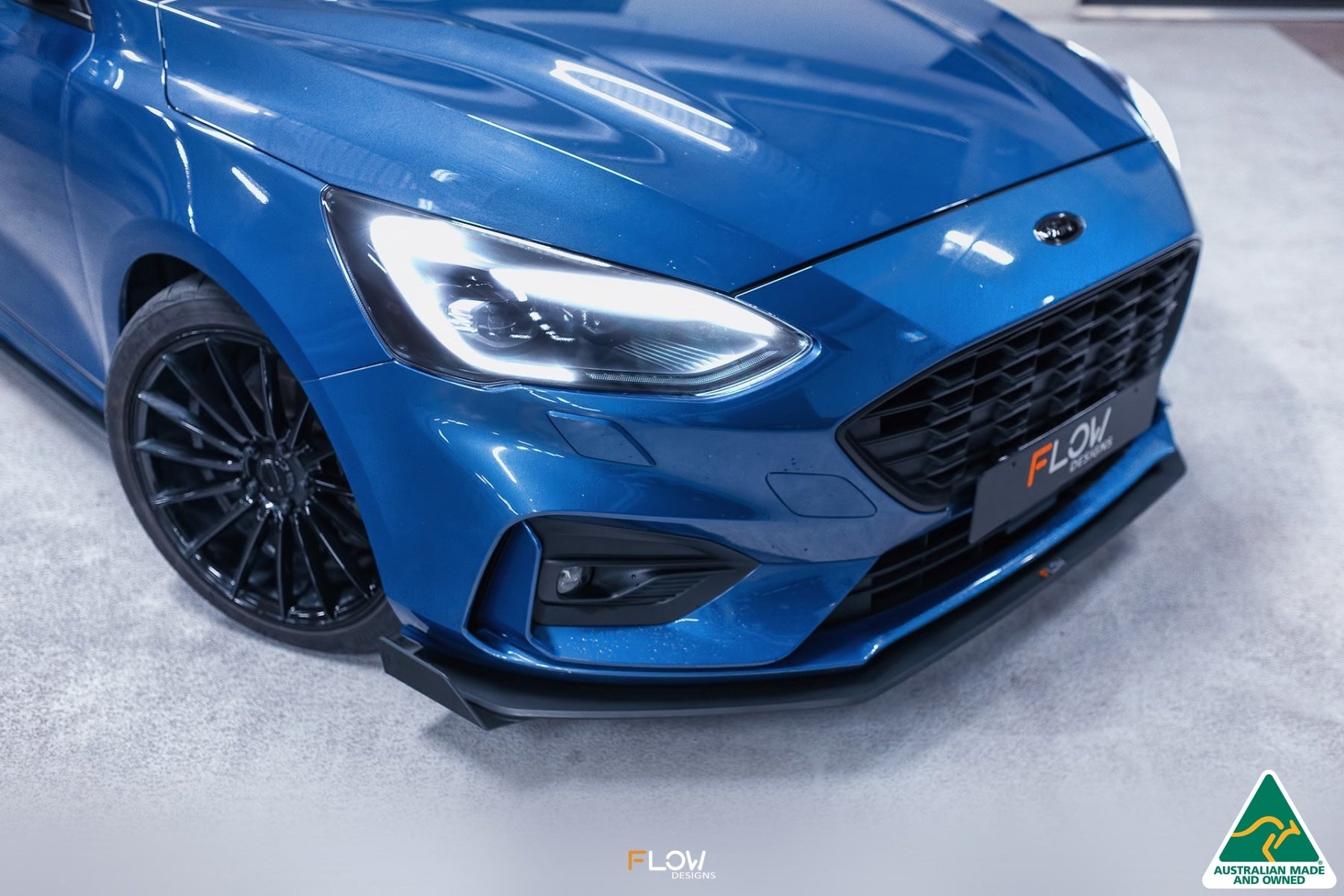 Flow Designs MK4 Focus ST-Line Front Lip Splitter - iilumolab