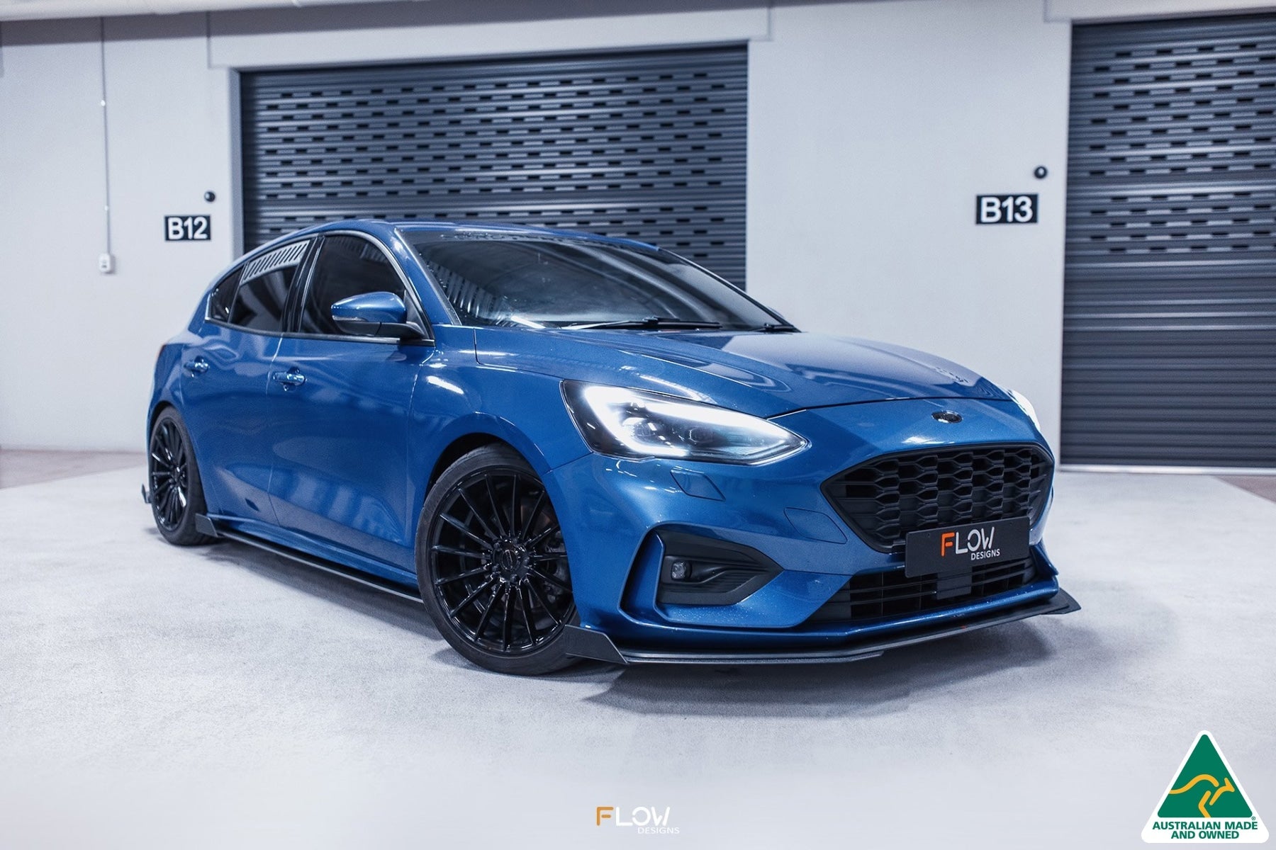 Flow Designs MK4 Focus ST-Line Front Lip Splitter Extensions (Pair) - iilumolab