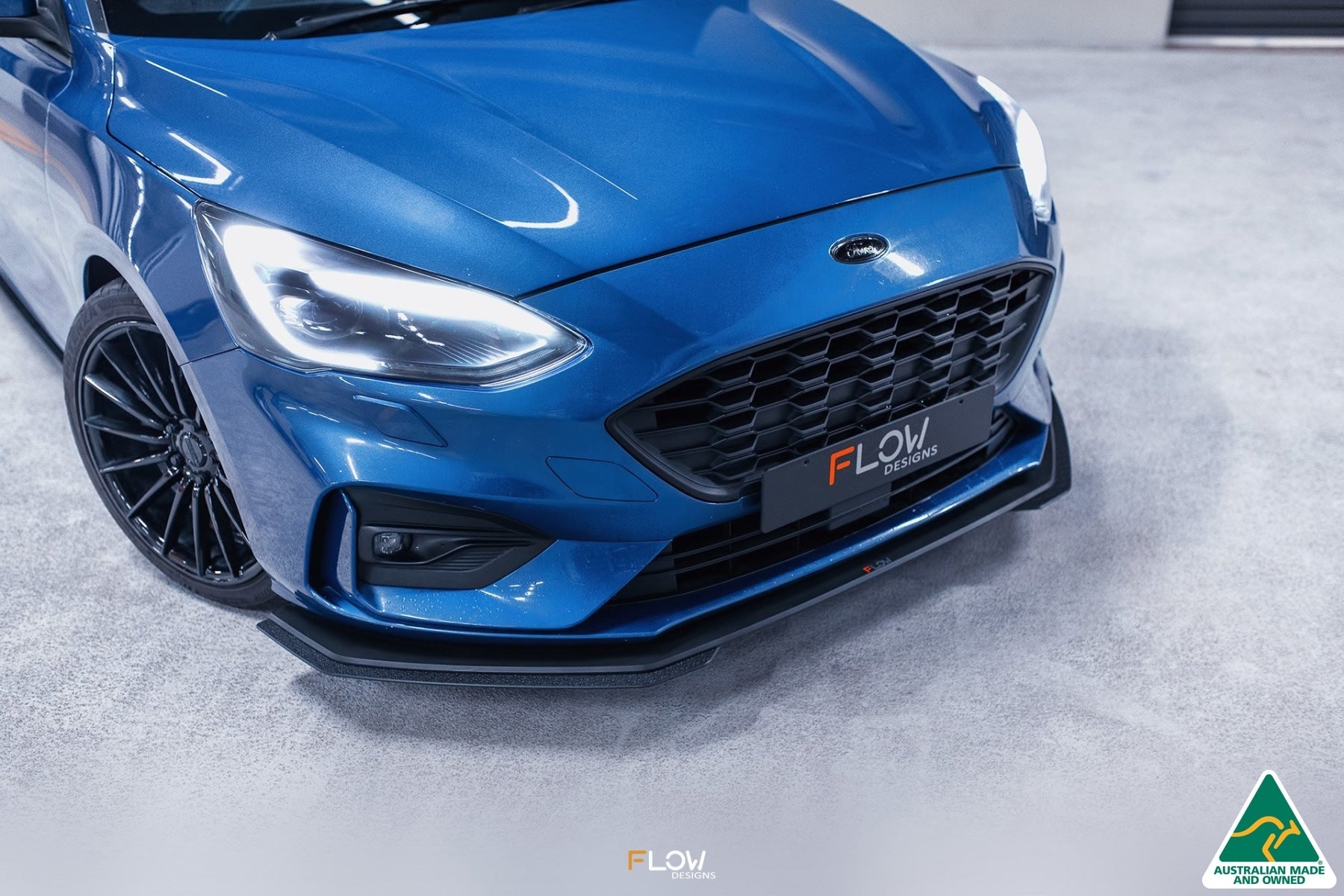 Flow Designs MK4 Focus ST-Line Front Lip Splitter Extensions (Pair) - iilumolab
