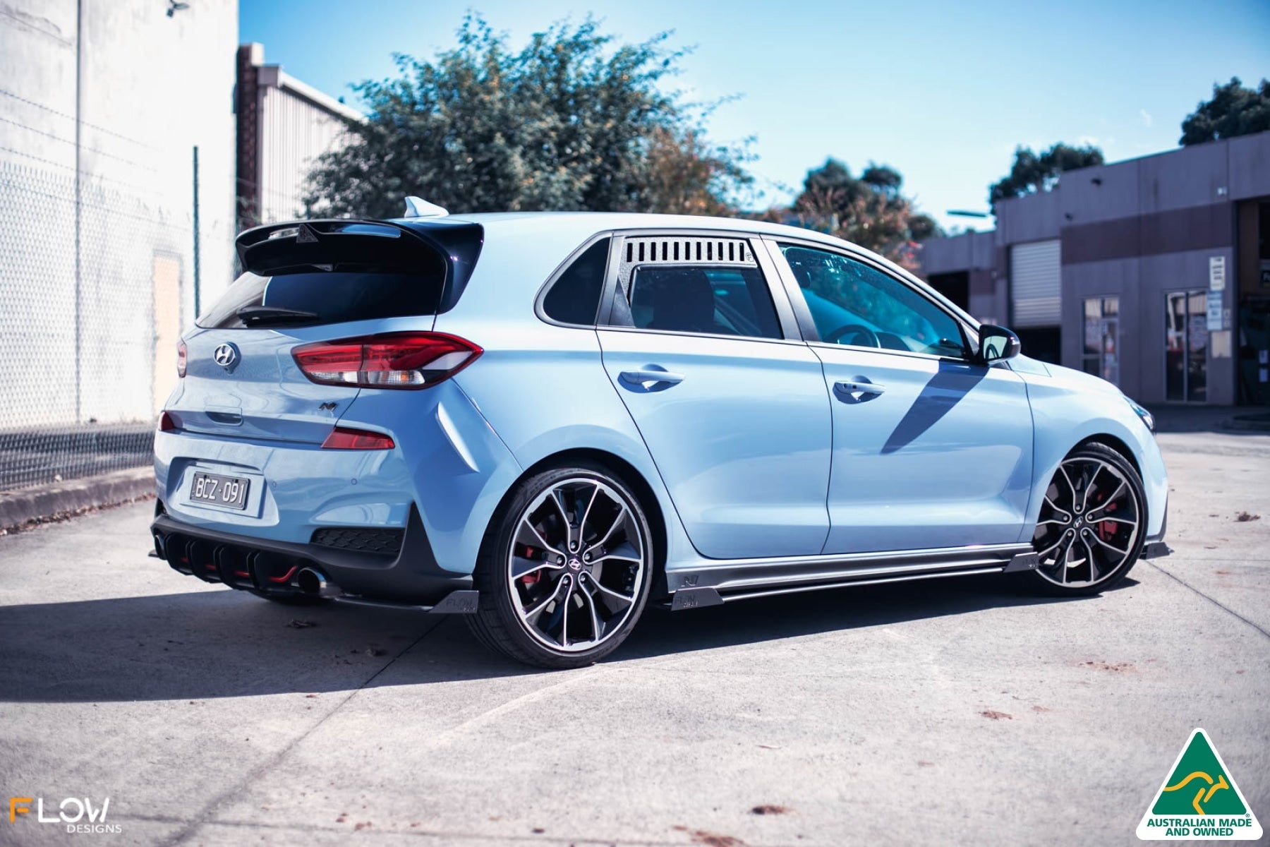 Flow Designs i30N Hatch PD (2018-2020) Side Skirt Splitter Winglets (Pair) - iilumolab