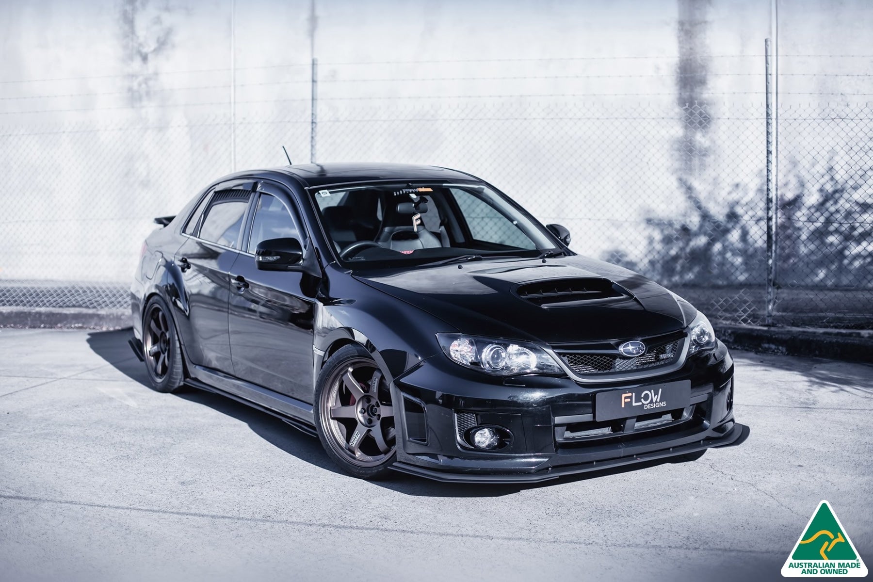 Flow Designs Impreza WRX / STI G3 Sedan FL Front Lip Splitter Extensions (Pair) - iilumolab