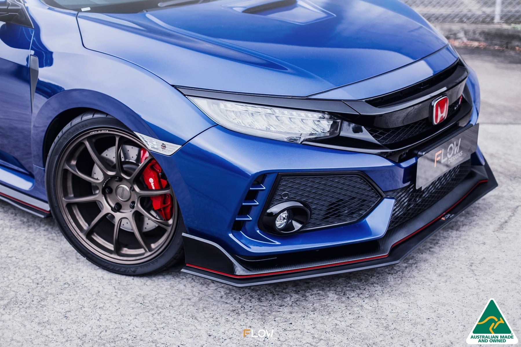 Flow Designs FK8 Civic Type R Front Lip Splitter - iilumolab