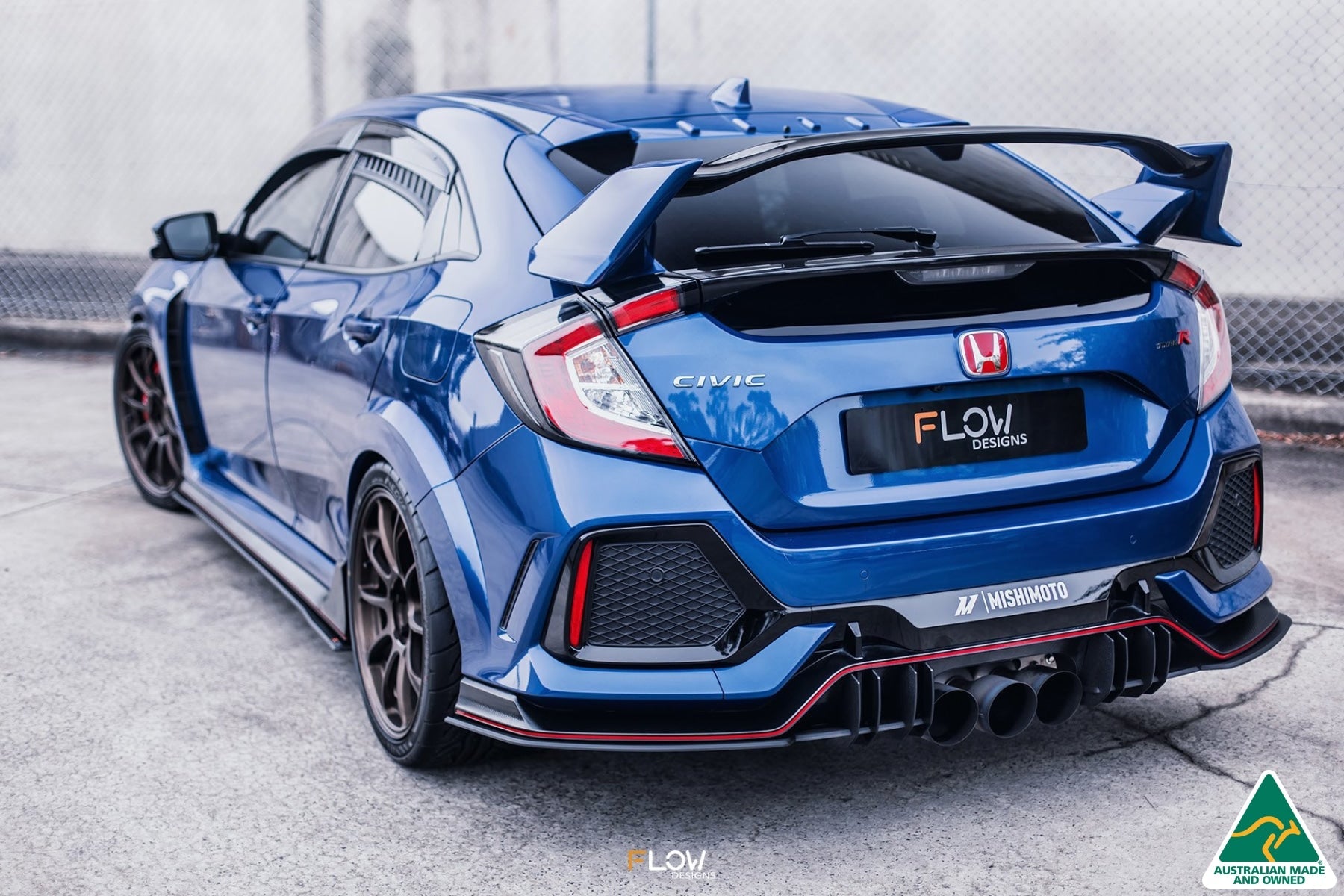 Flow Designs FK8 Civic Type R Flow-Lock Rear Diffuser - iilumolab