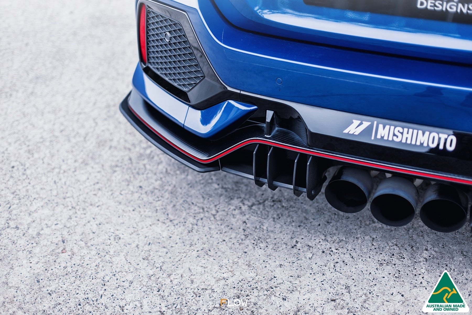 Flow Designs FK8 Civic Type R Flow-Lock Rear Diffuser - iilumolab