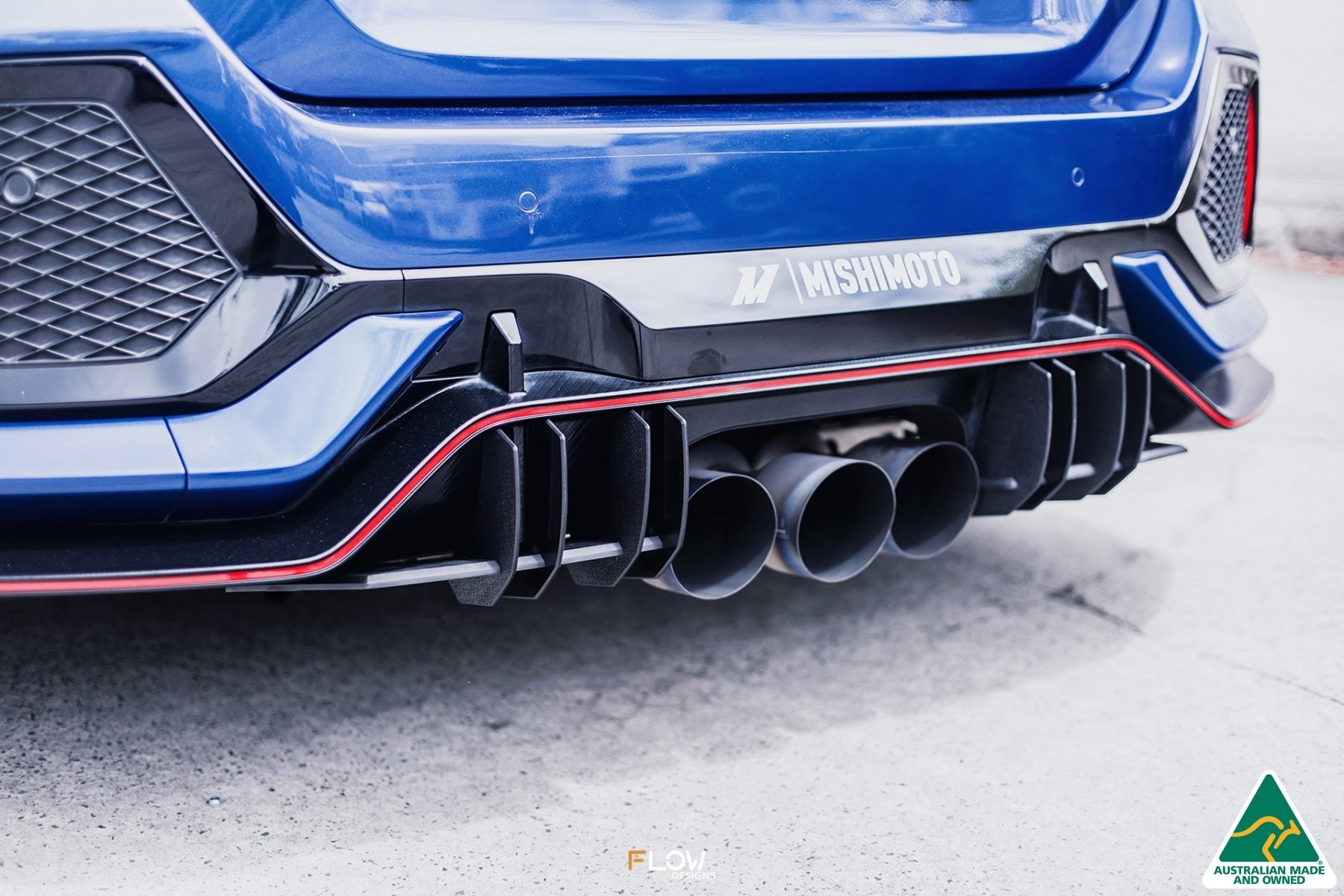 Flow Designs FK8 Civic Type R Flow-Lock Rear Diffuser - iilumolab