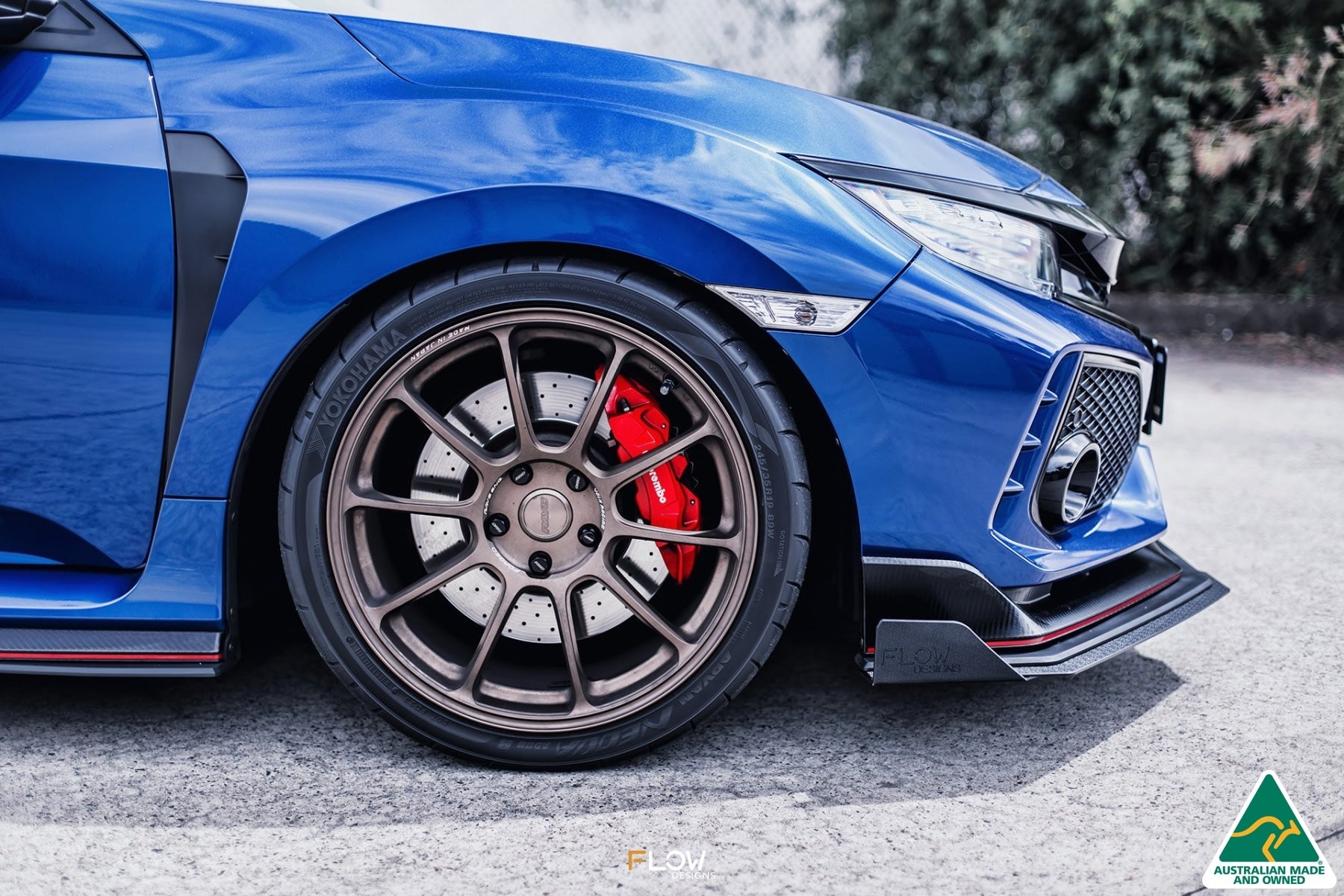 Flow Designs FK8 Civic Type R Front Lip Splitter Winglets (Pair) - iilumolab