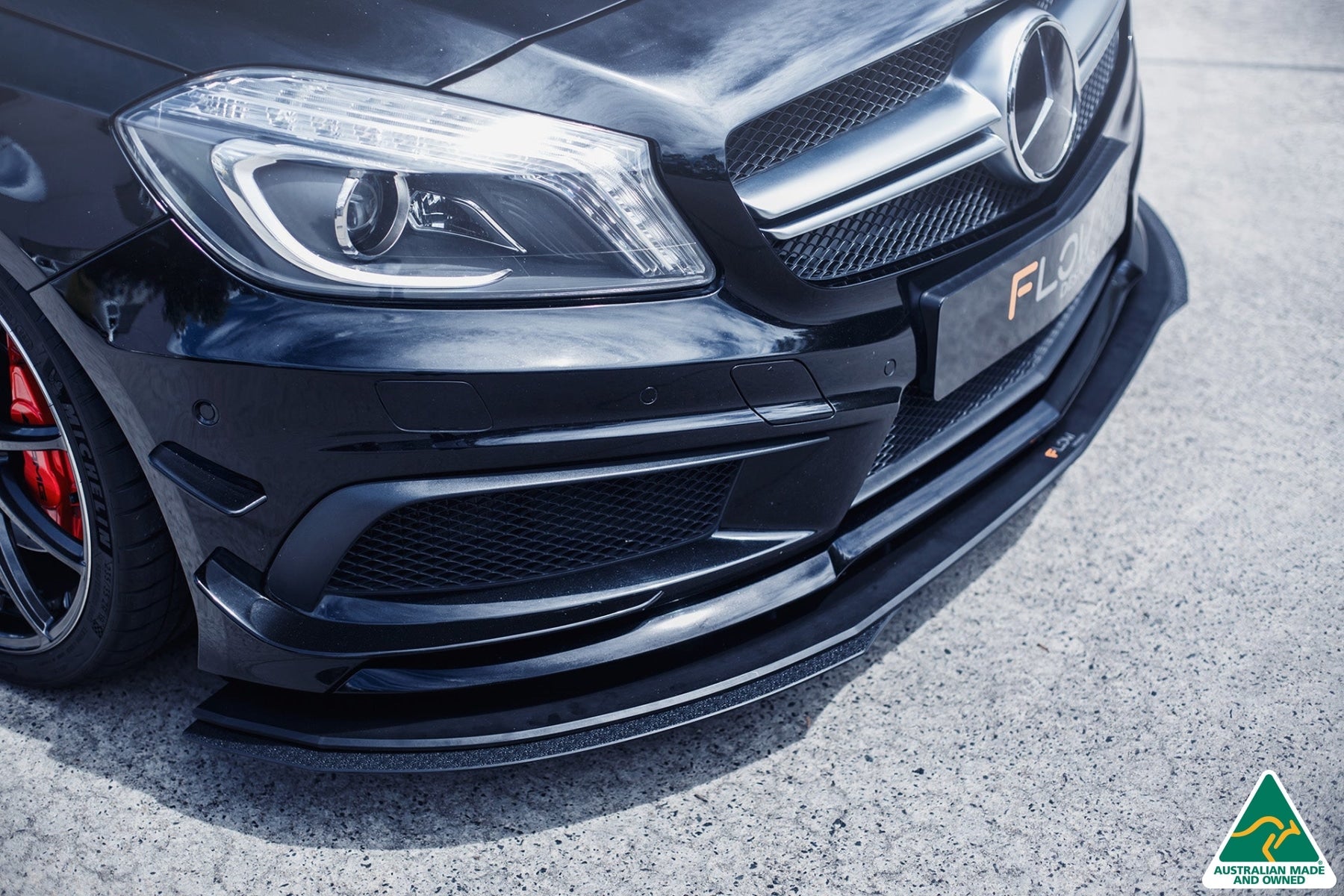 Flow Designs A45 AMG W176 (PFL) Front Lip Splitter - iilumolab