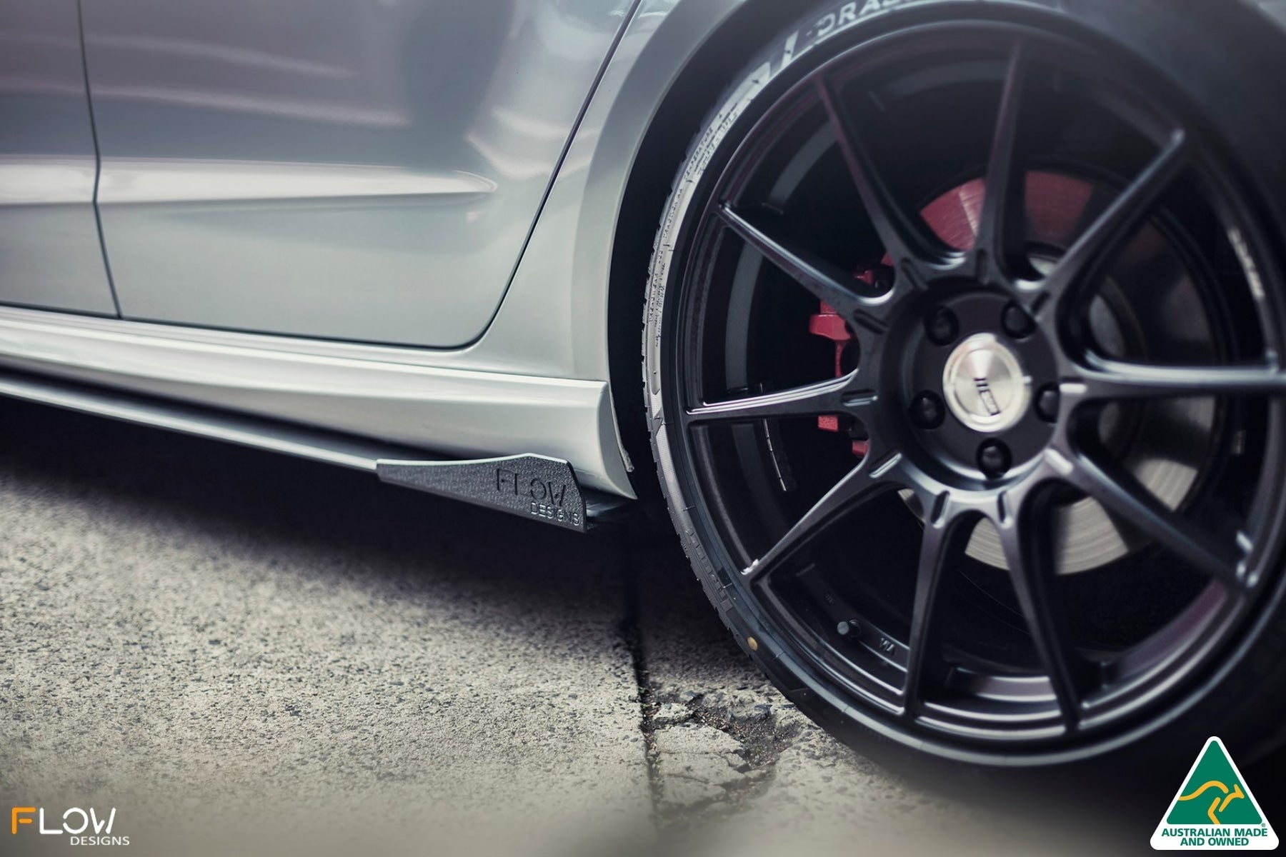 Flow Designs EX-DISPLAY - S3 8V Pre-Facelift Sportback Side Skirt Splitters V3 (Pair) - GLOSS BLACK - iilumolab